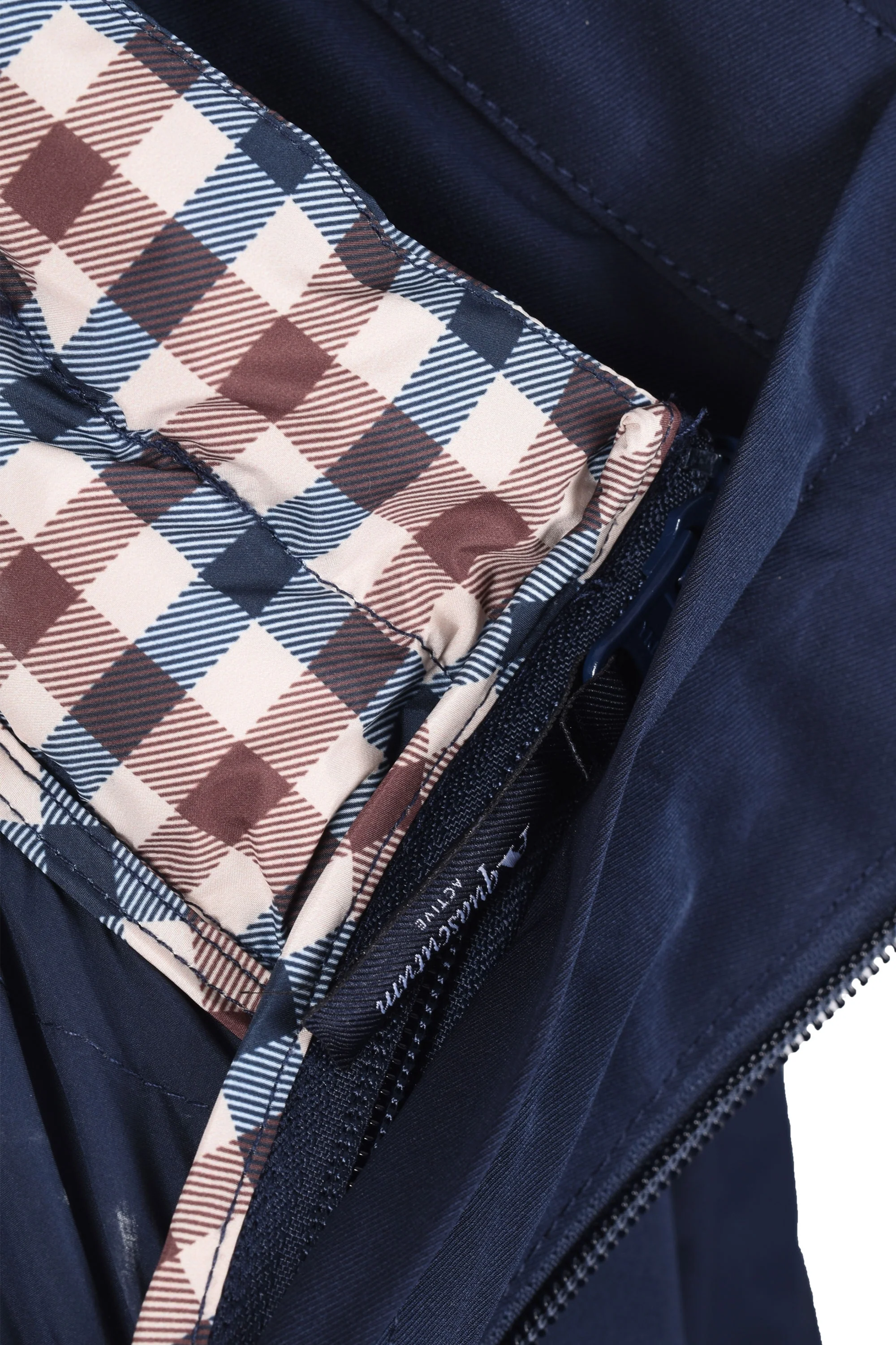 Aquascutum 3 Way Active Club Check Parka Navy - Image 3