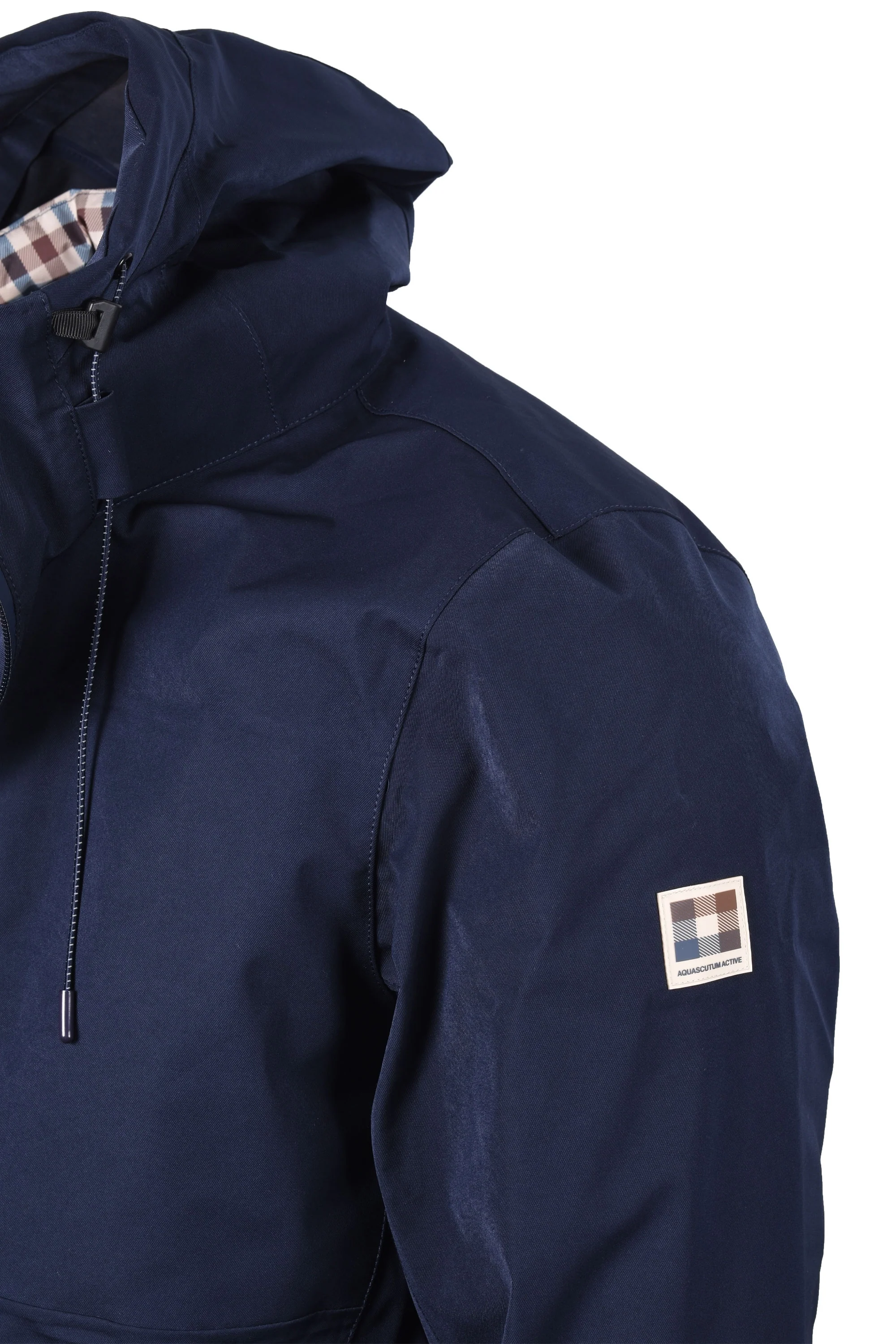 Aquascutum 3 Way Active Club Check Parka Navy - Image 4