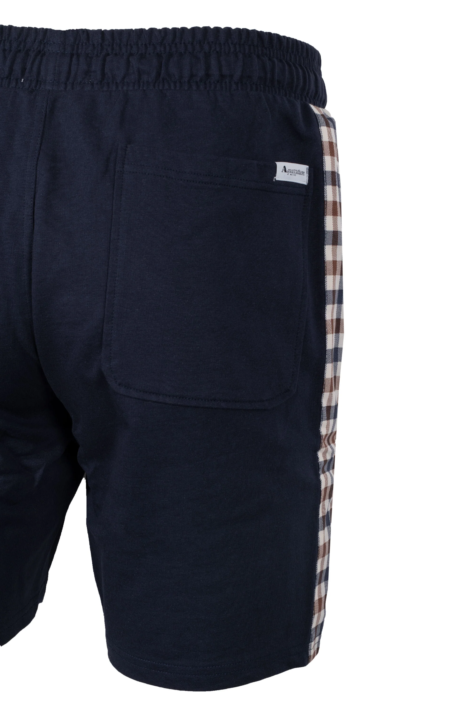 Aquascutum Club Check Details Shorts Navy - Image 3