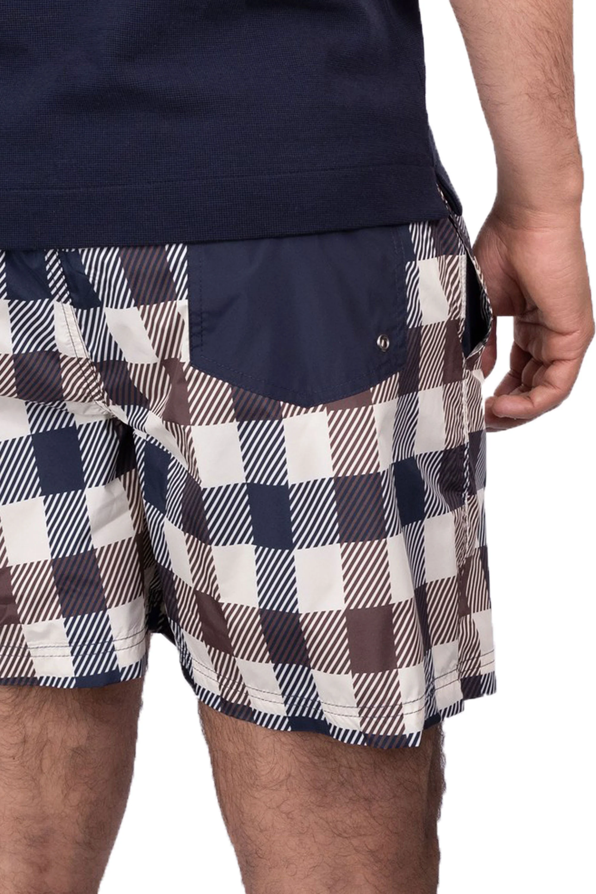 Aquascutum Macro Iconic Volley Swim Shorts Club Check - Image 3