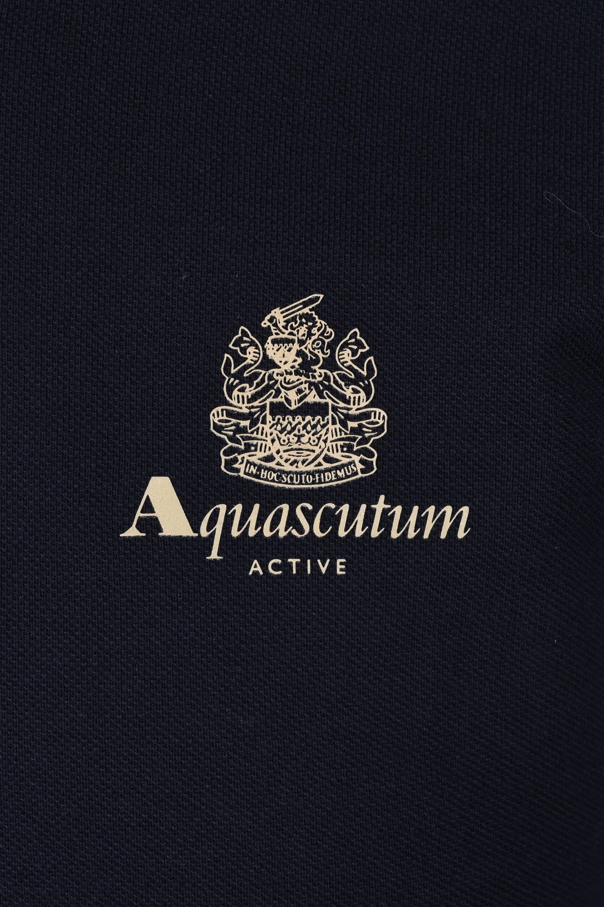 Aquascutum Small Logo Piquet Polo Shirt Navy - Image 3