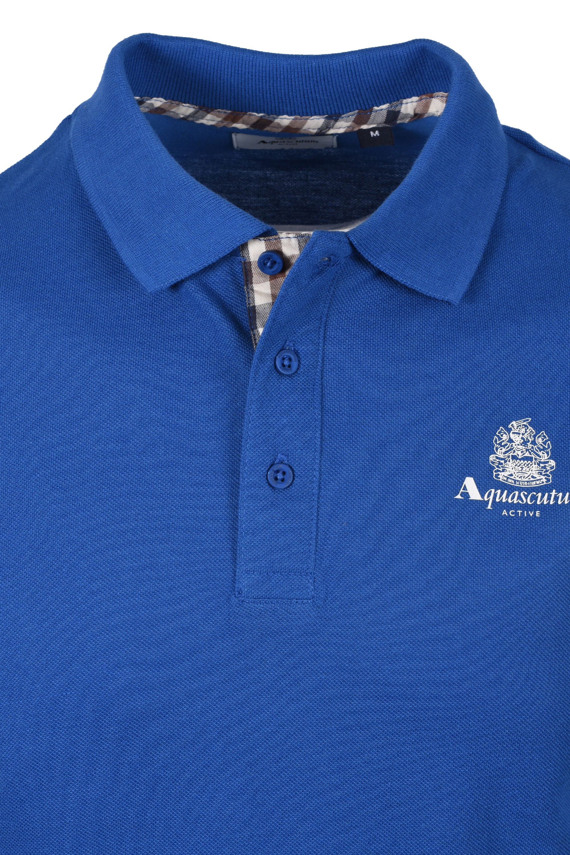 Aquascutum Small Logo Piquet Polo Shirt Royal Blue - Image 2