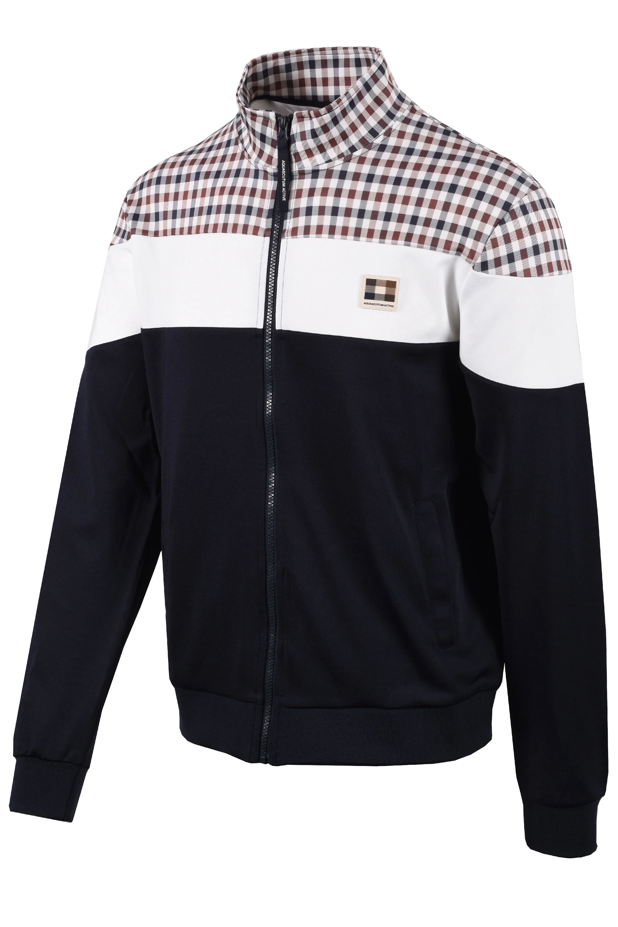 AQUASCUTUM CC SHOULDER TRACK TOP NAVY - Image 2