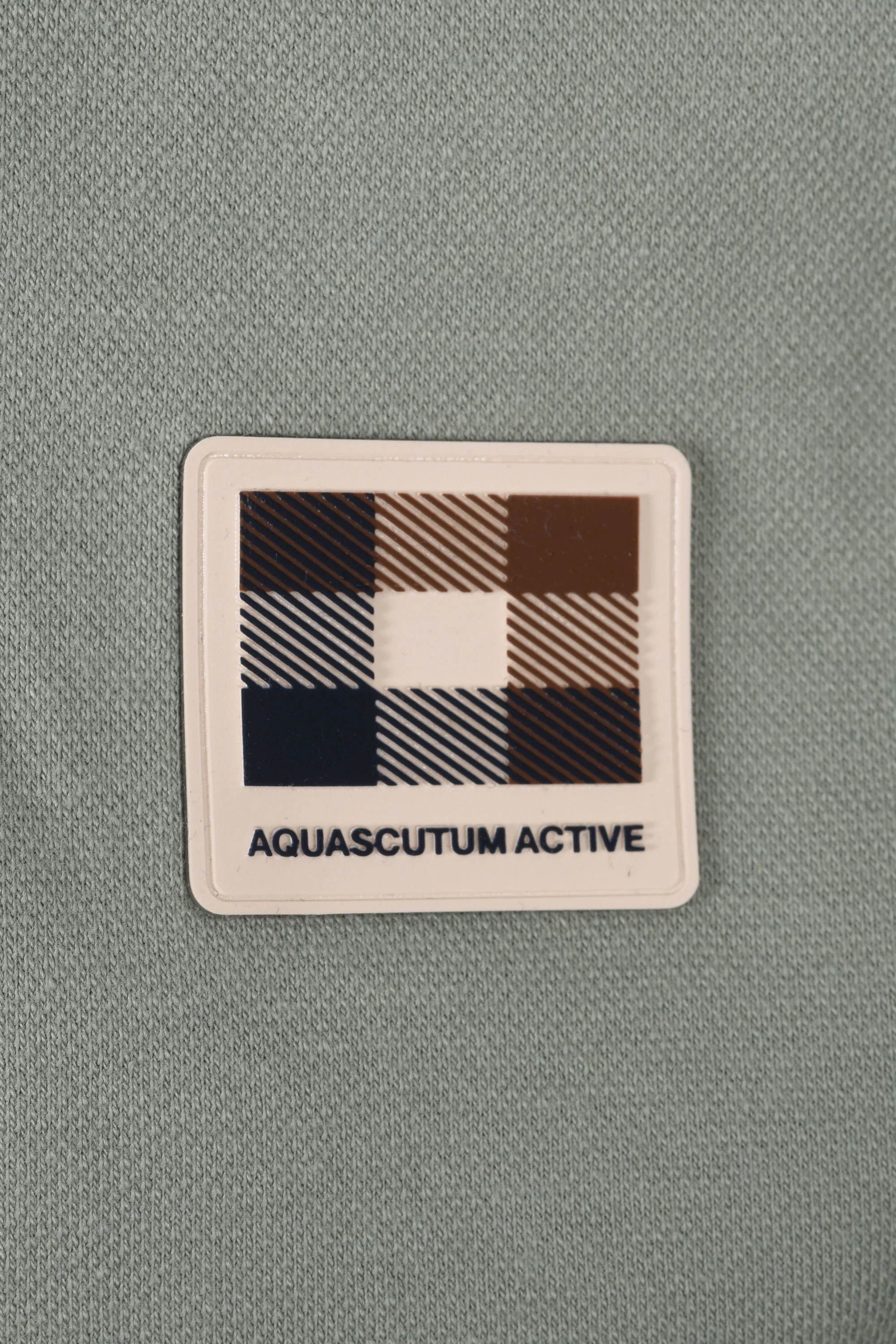 AQUASCUTUM CHECK POLO SHIRT SALVIA - Image 3