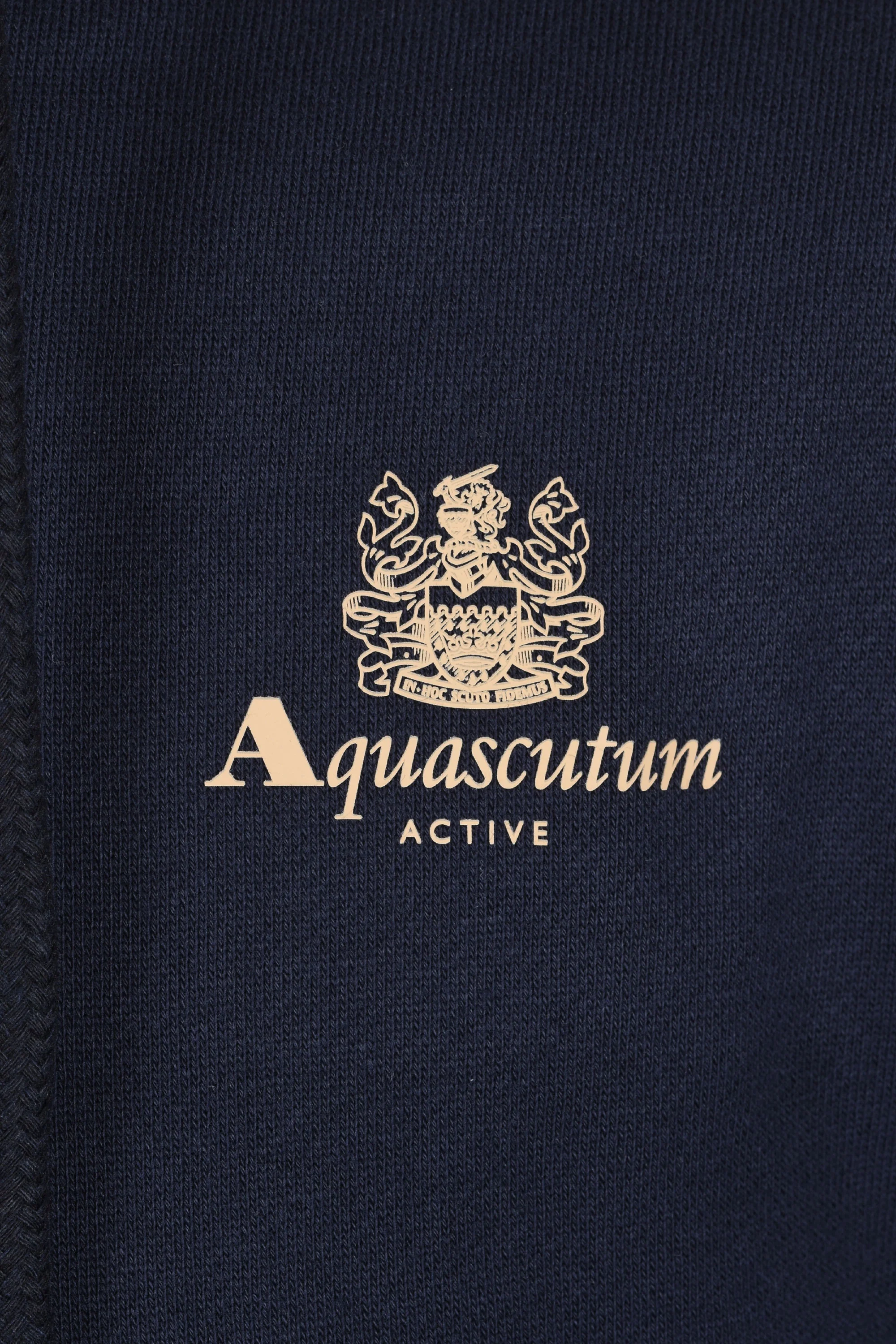 Aquascutum Club Check Hoodie Fleece Navy - Image 3
