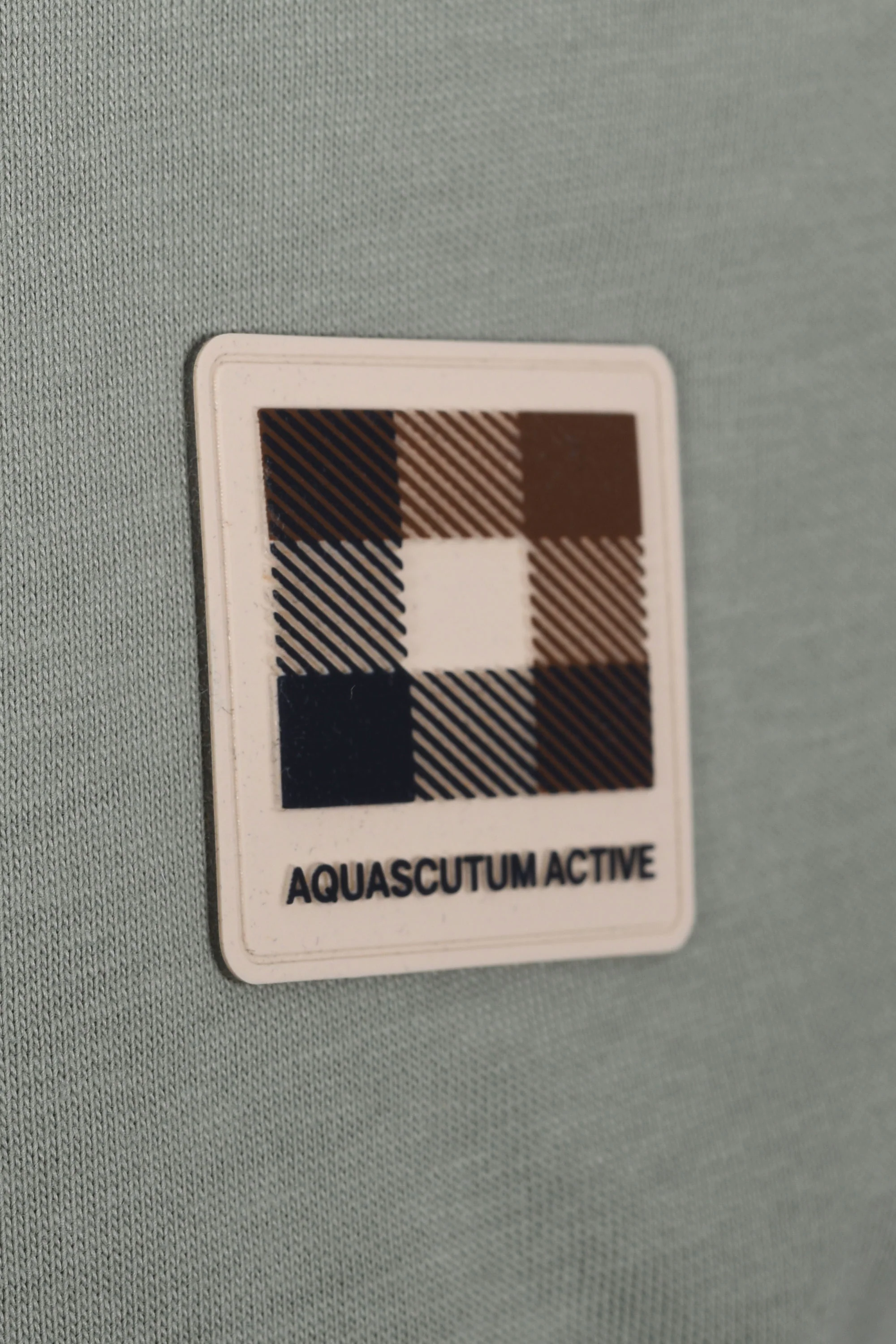 AQUASCUTUM CLUB CHECK BADGE T-SHIRT SALVIA - Image 3