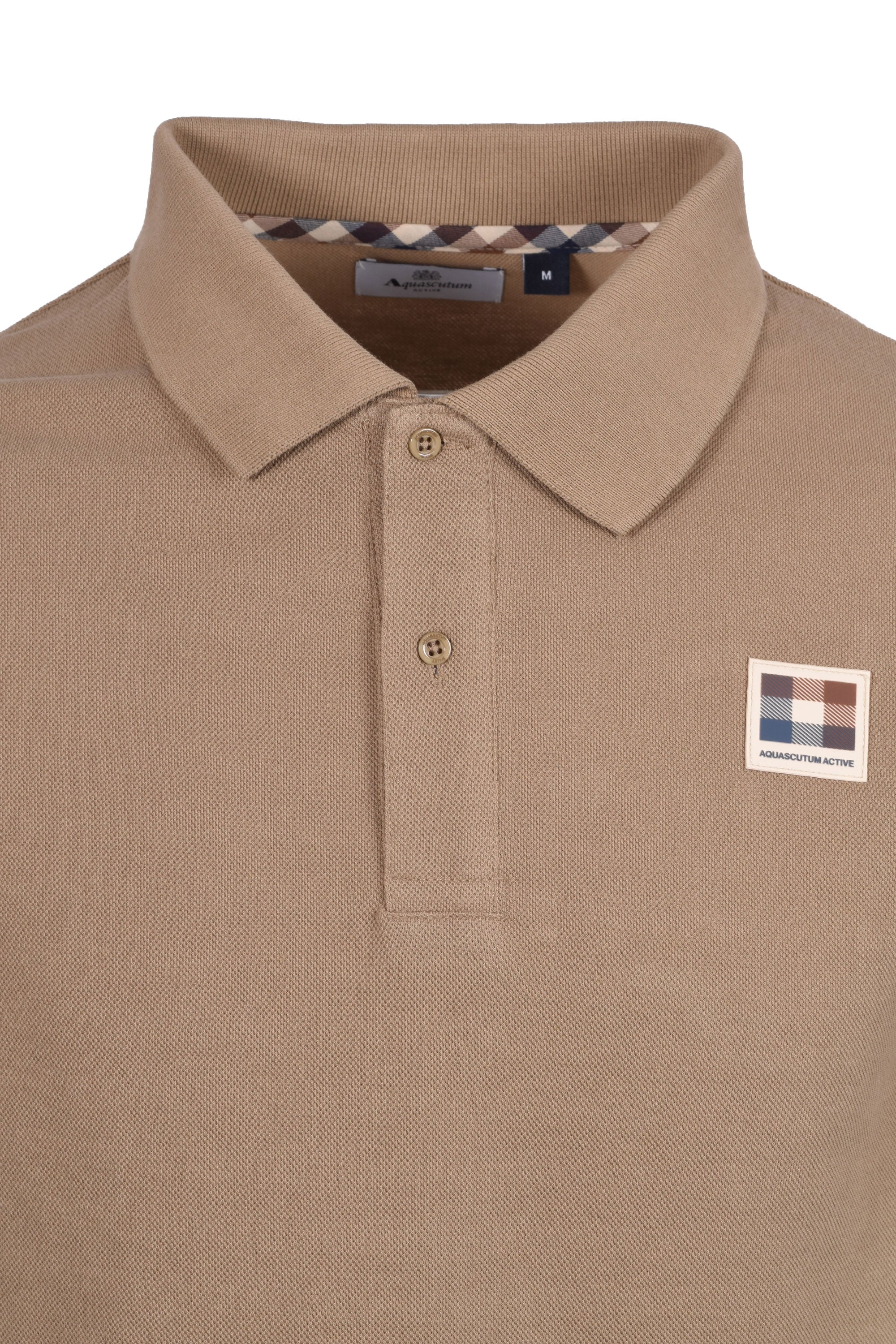 Aquascutum Patch Logo Polo Khaki - Image 2