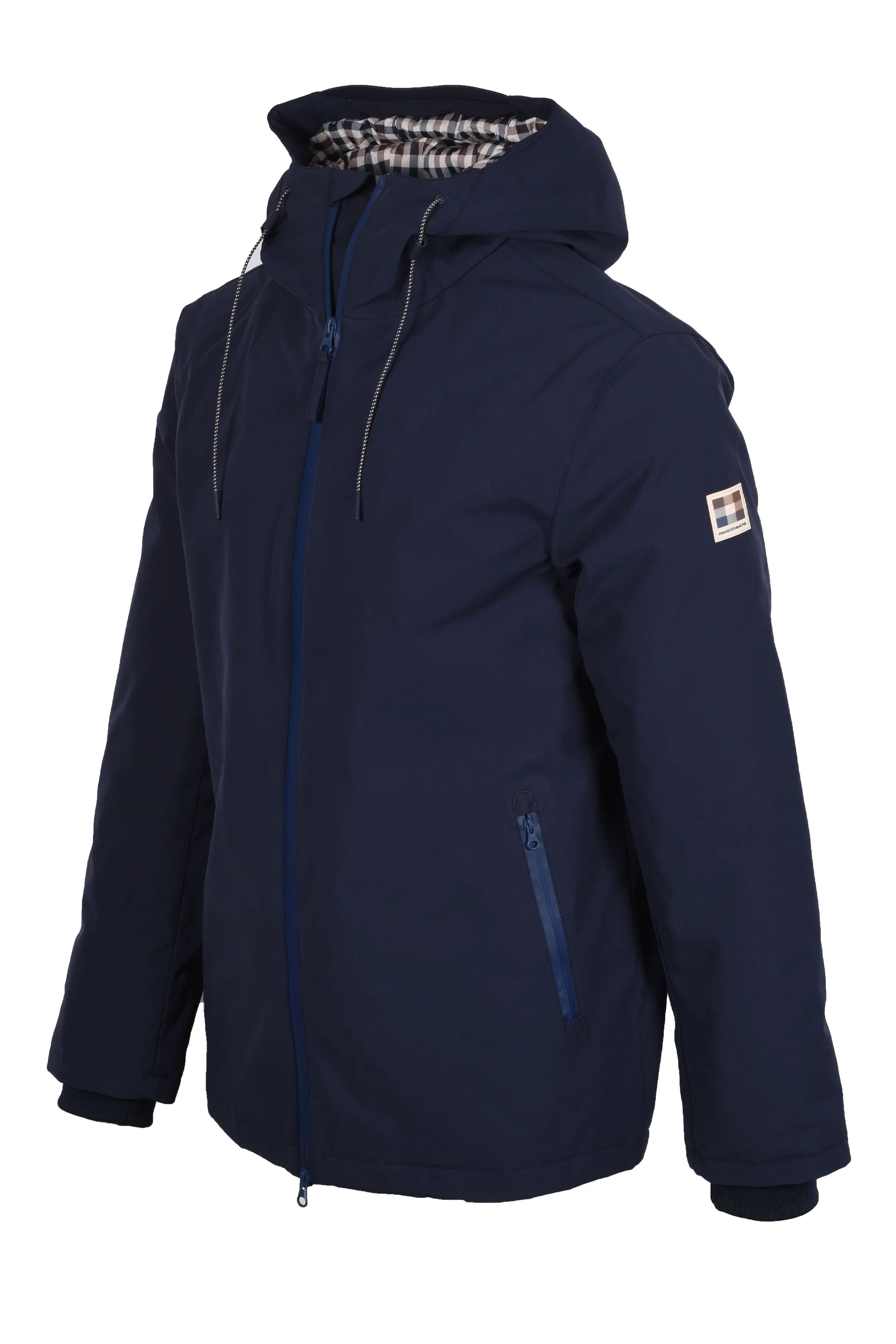 Aquascutum Shell Mid Parka Jacket Navy - Image 2