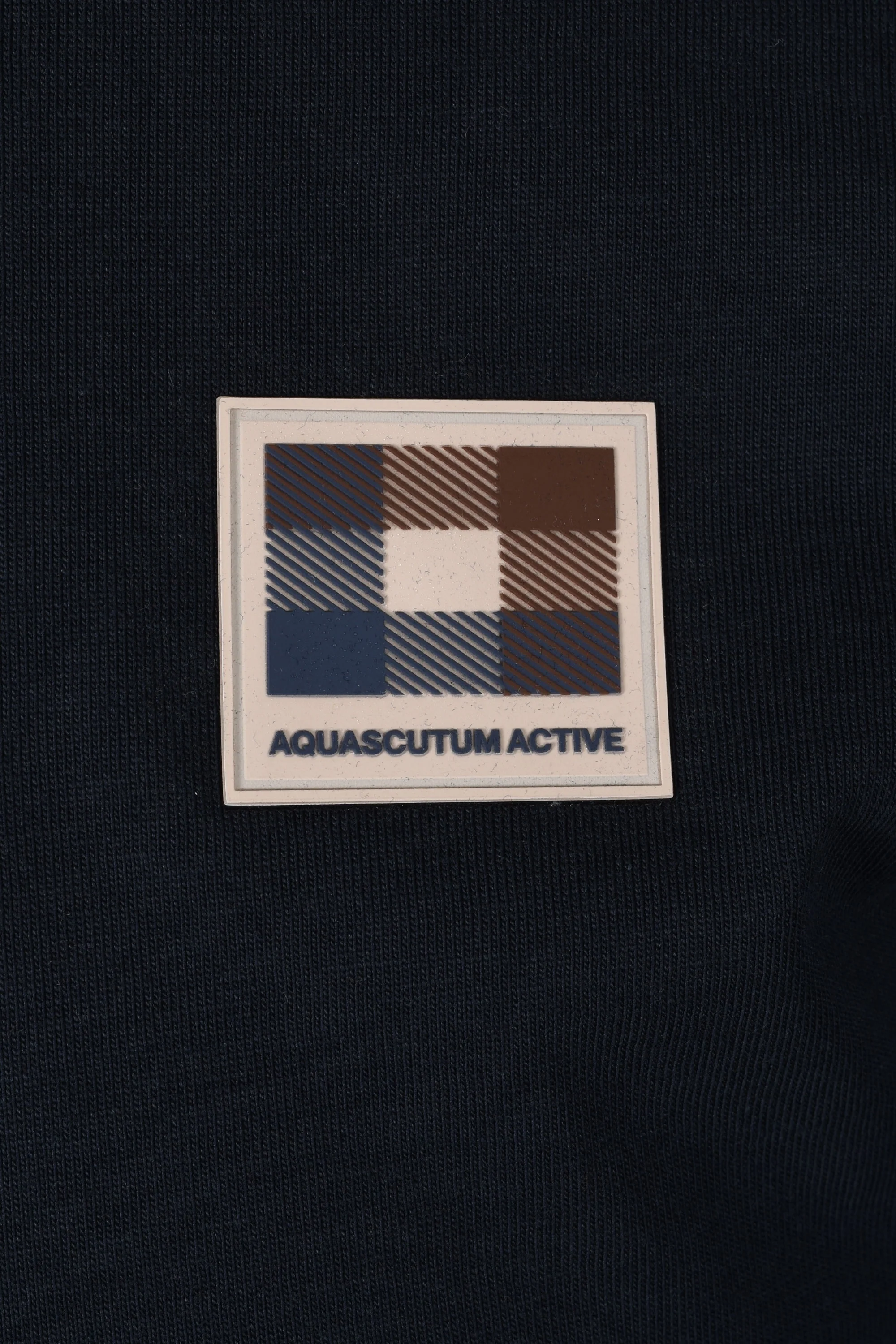 Aquascutum Club Check Patch T-shirt Navy - Image 2