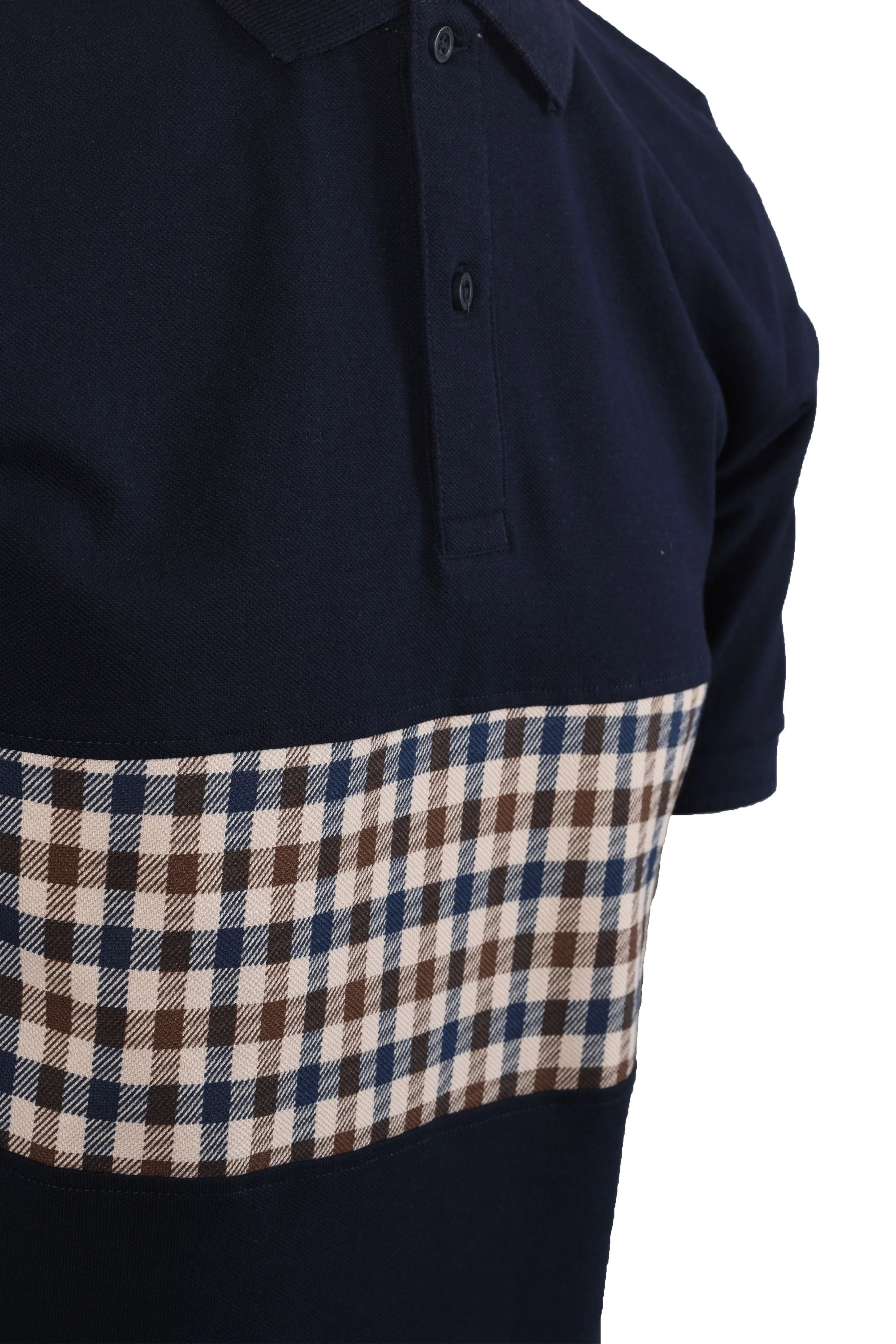 Aquascutum Iconic Insert Polo Navy - Image 3