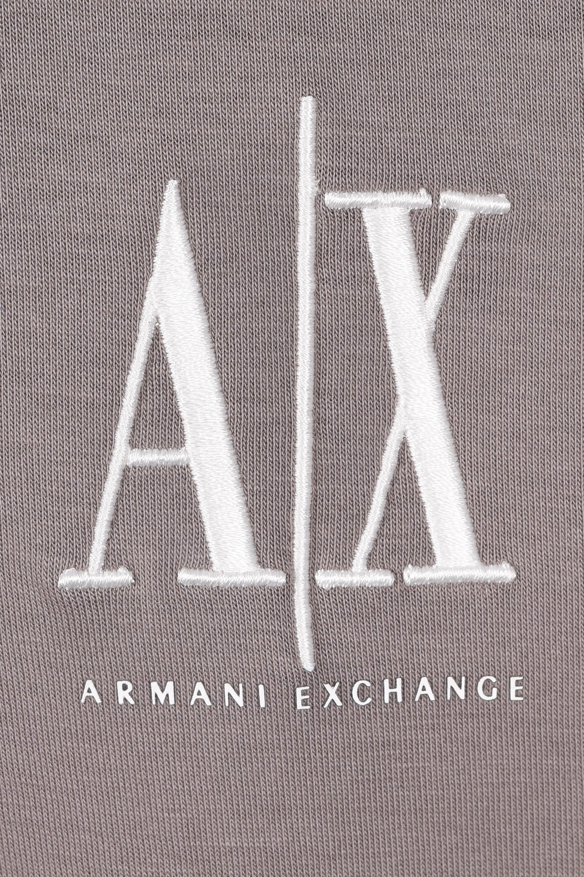 Armani Exchange Half Zip Sweatshirt Driftwood - Image 2