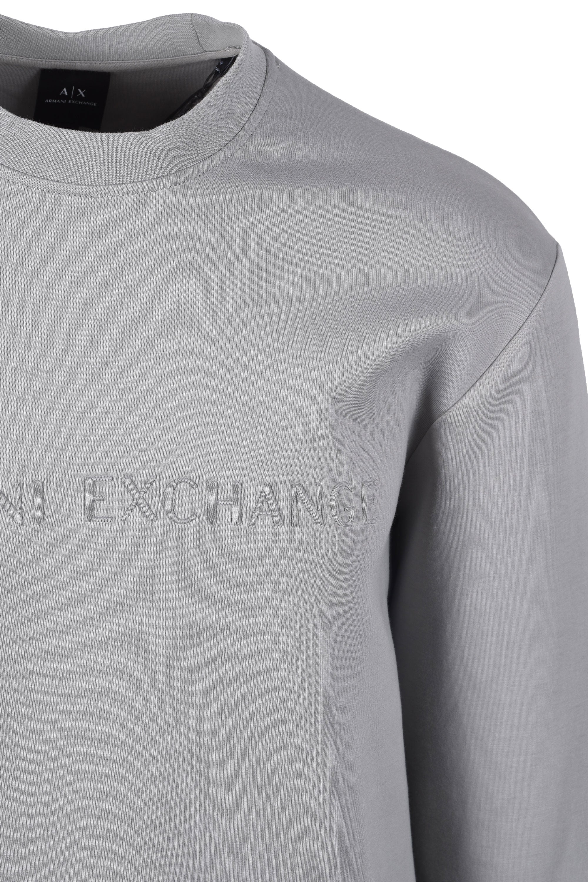 Armani Exchange Jersey Crew Neck Sweatshirt Neutral Gray - Image 2