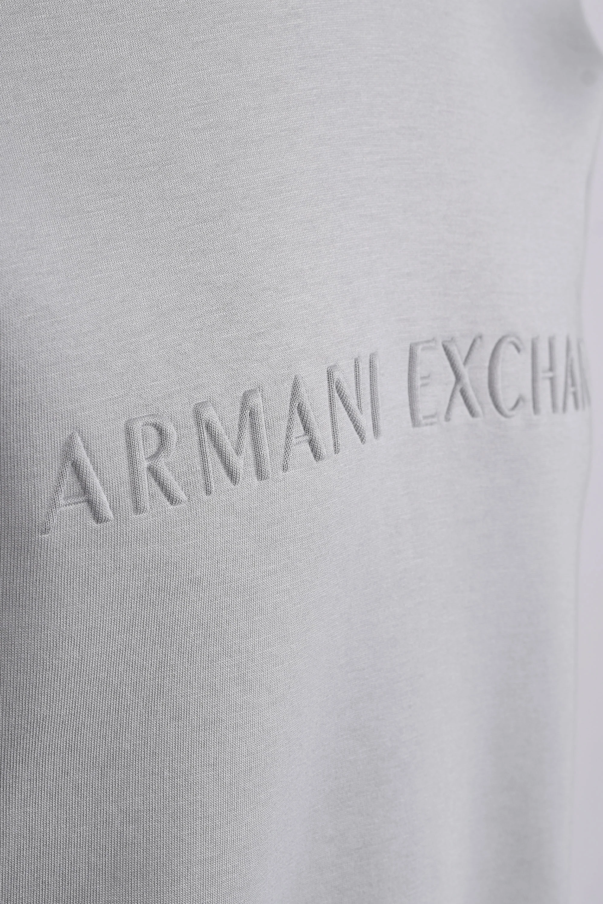 Armani Exchange Jersey Crew Neck Sweatshirt Neutral Gray - Image 3