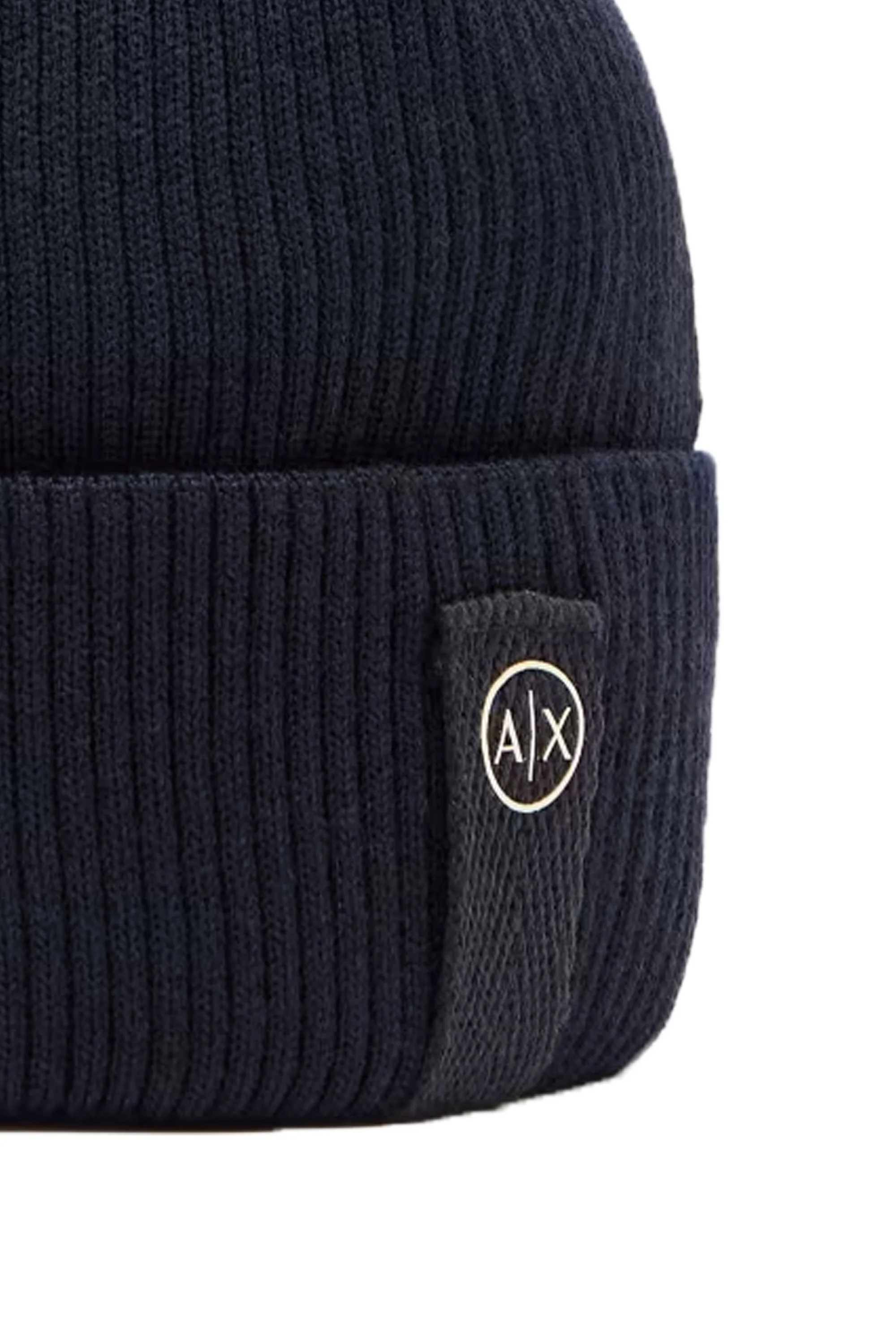 Armani Exchange Knitted Beanie Hat Deep Navy - Image 3