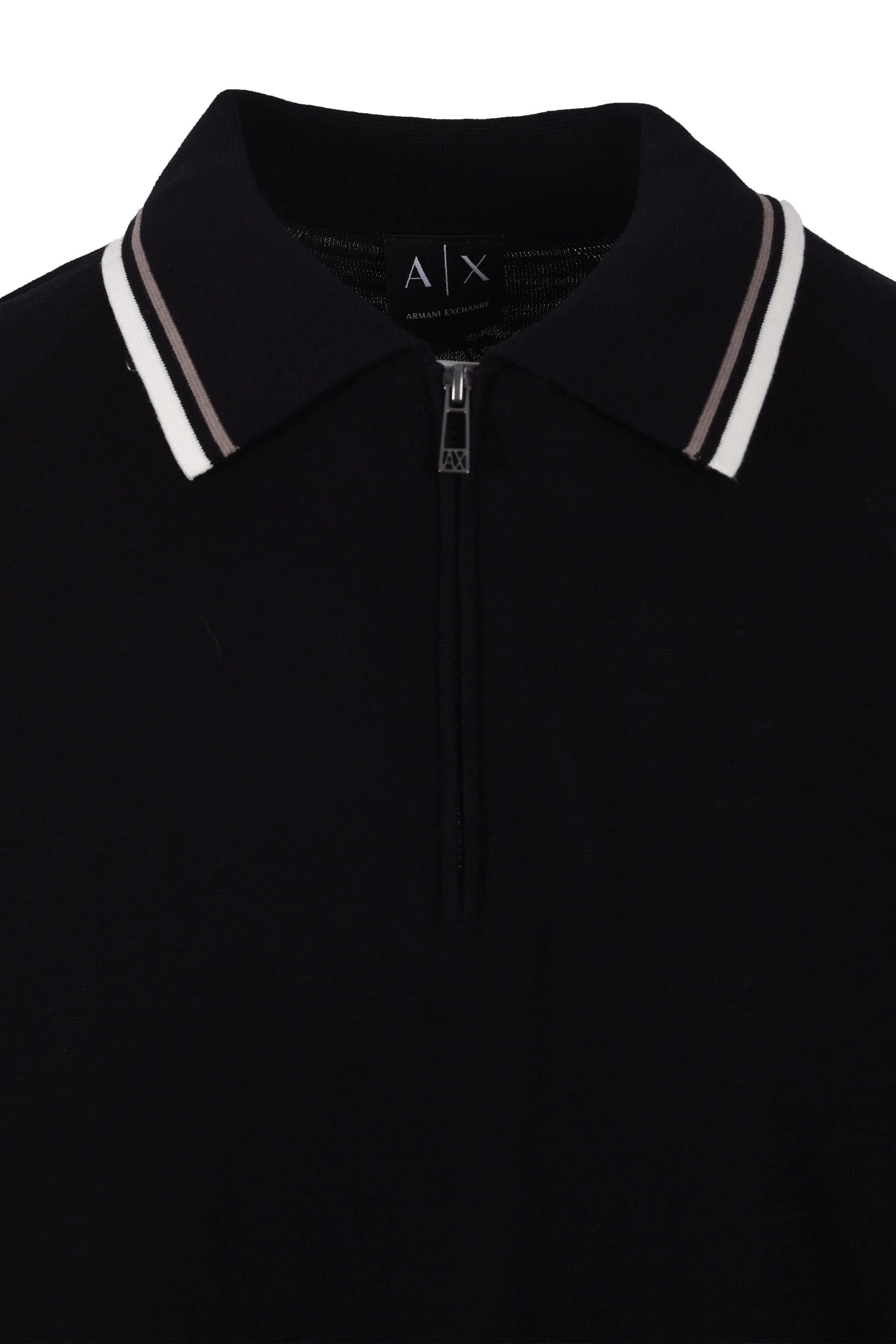 ARMANI EXCHANGE KNITTED POLO SHIRT BLACK - Image 2