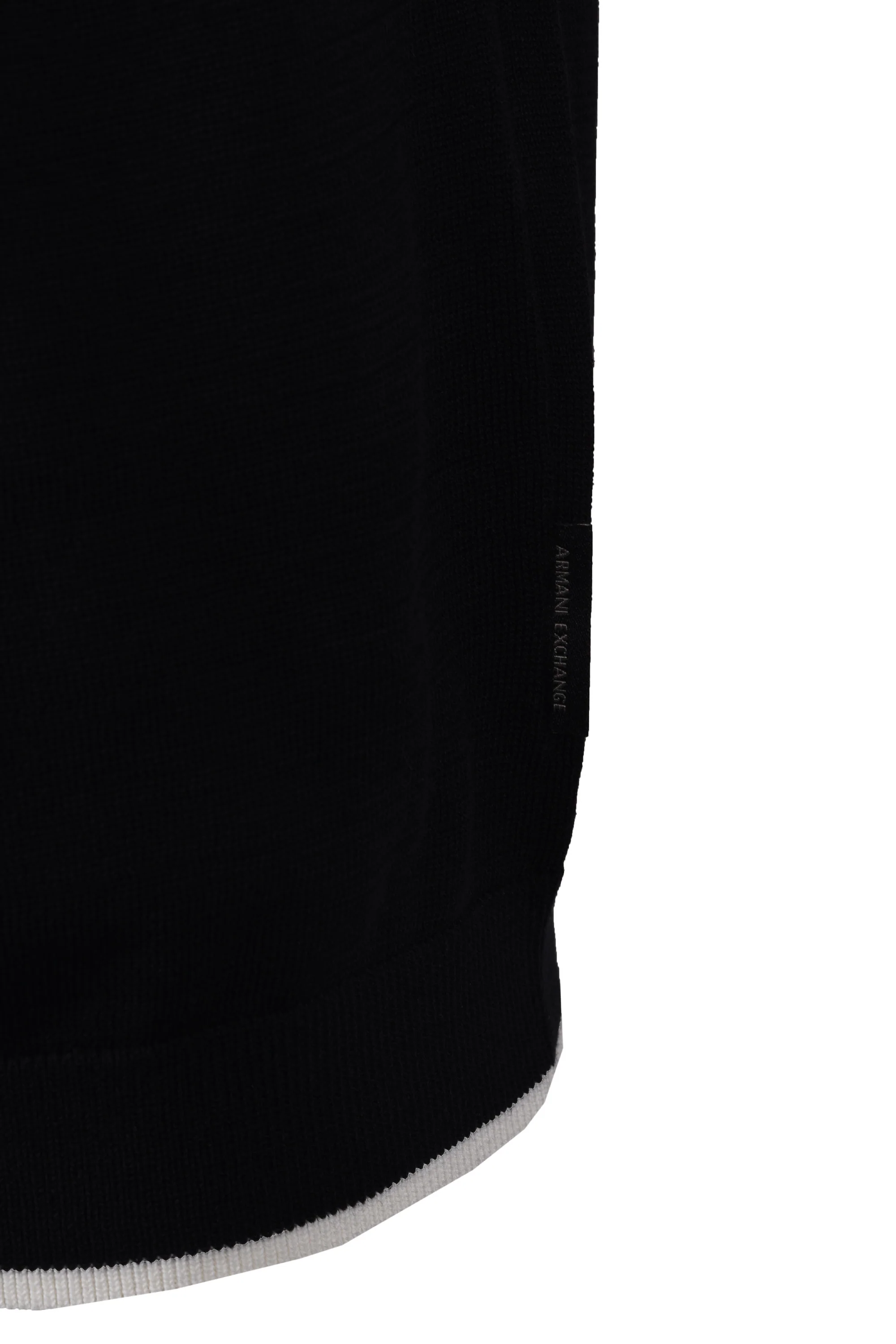 ARMANI EXCHANGE KNITTED POLO SHIRT BLACK - Image 3
