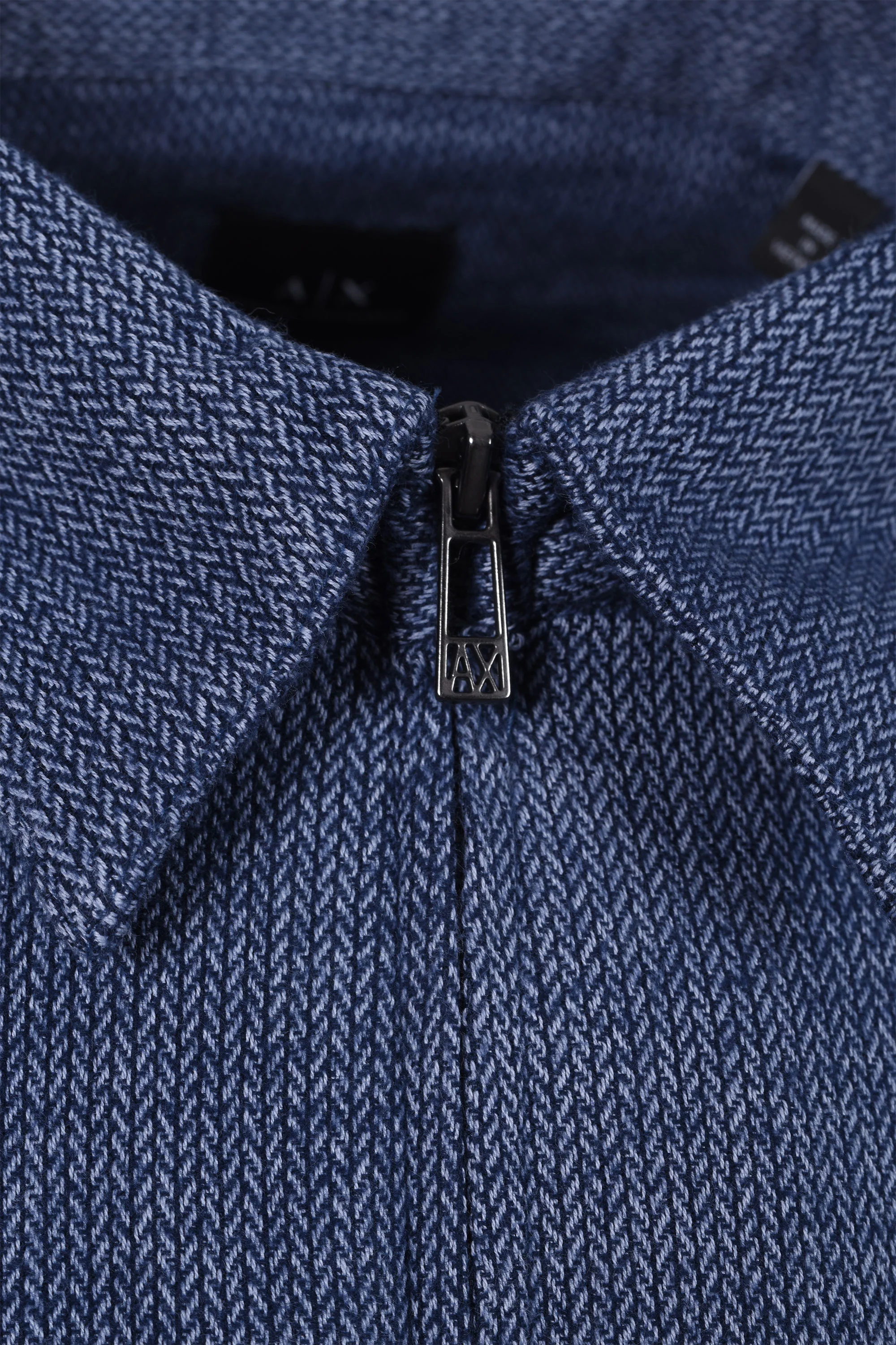 Armani Exchange Overshirt Blue Herringbone - Image 4