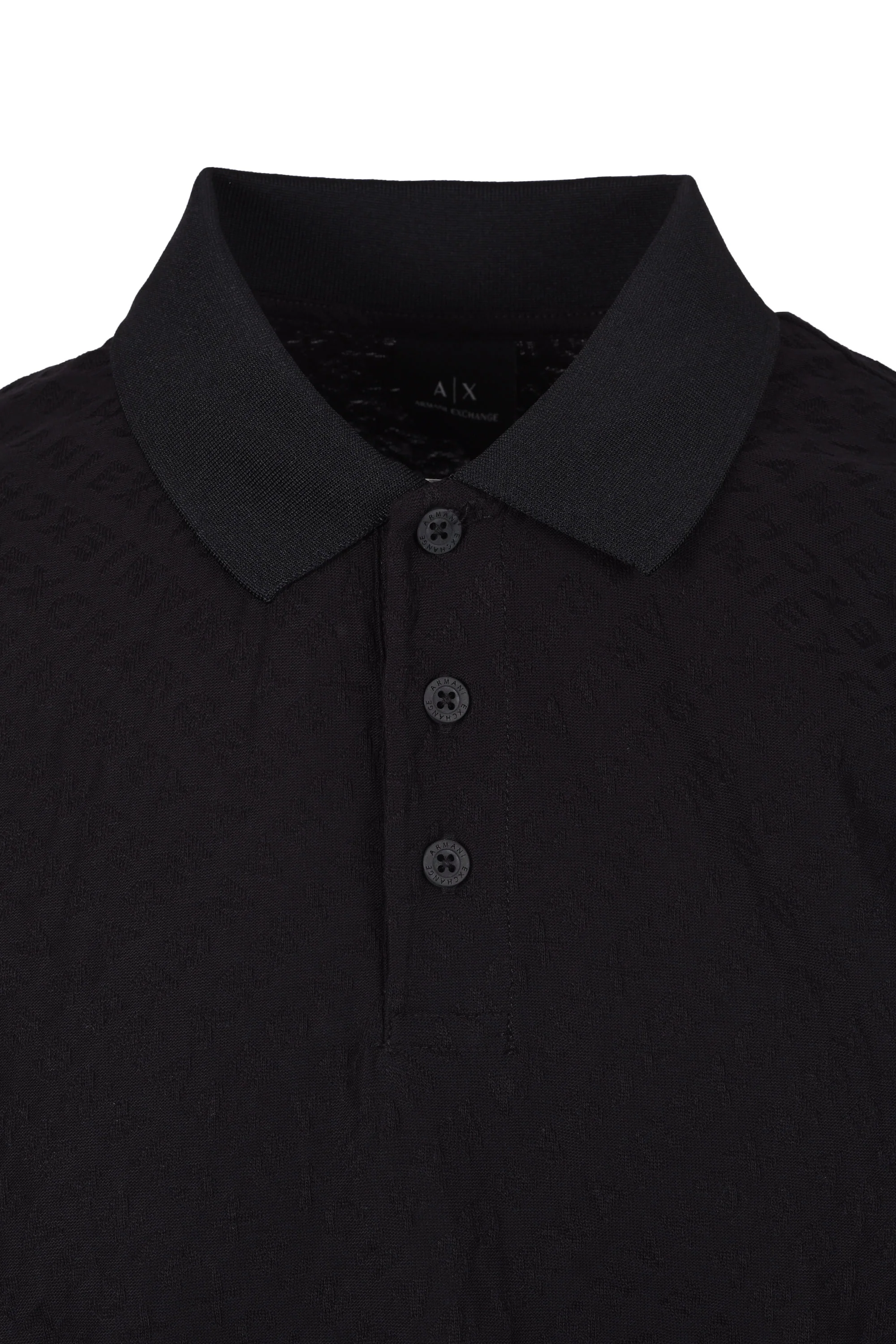 Armani Exchange Polo Shirt Black - Image 2