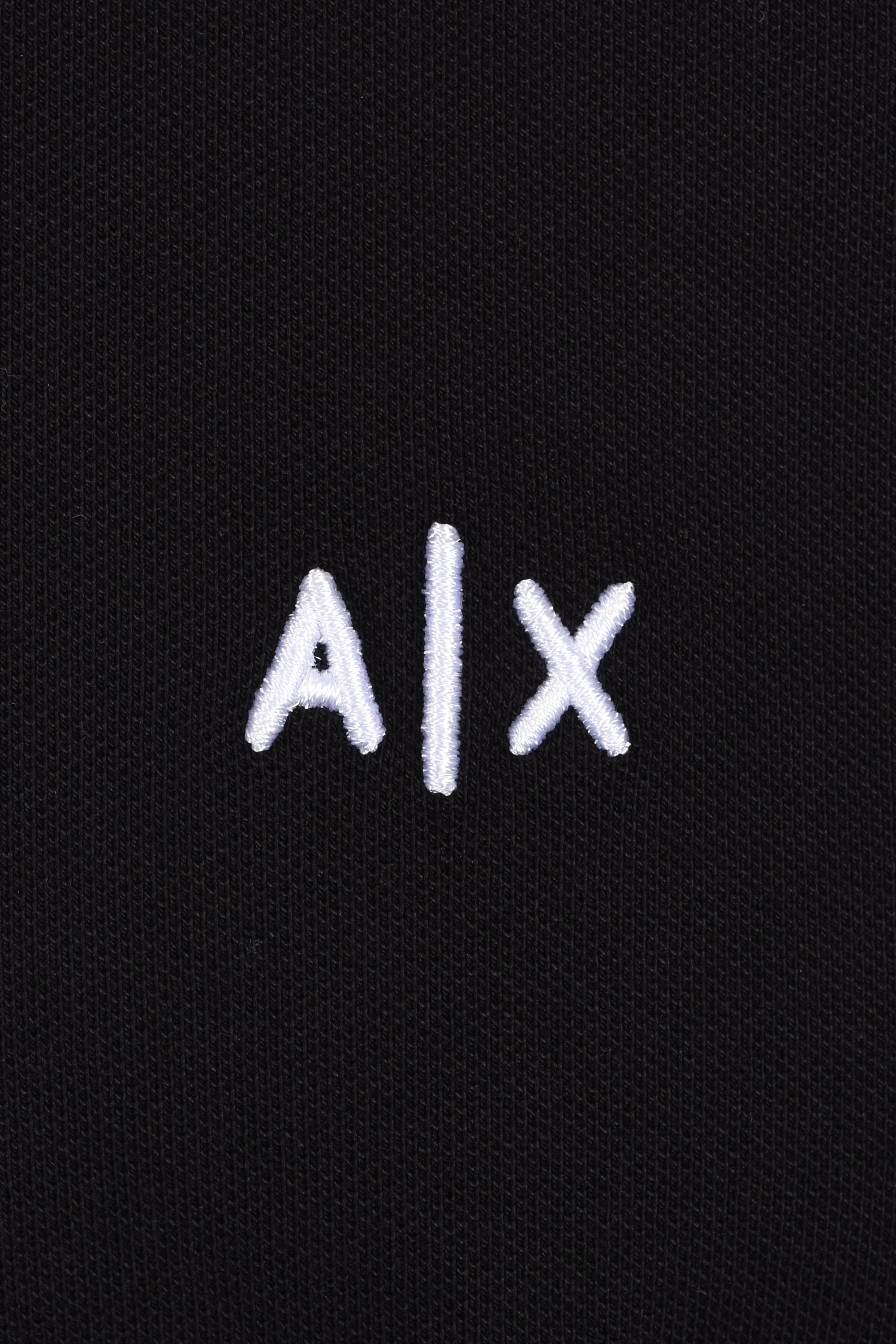 Armani Exchange Long Sleeve Polo Shirt Black - Image 3
