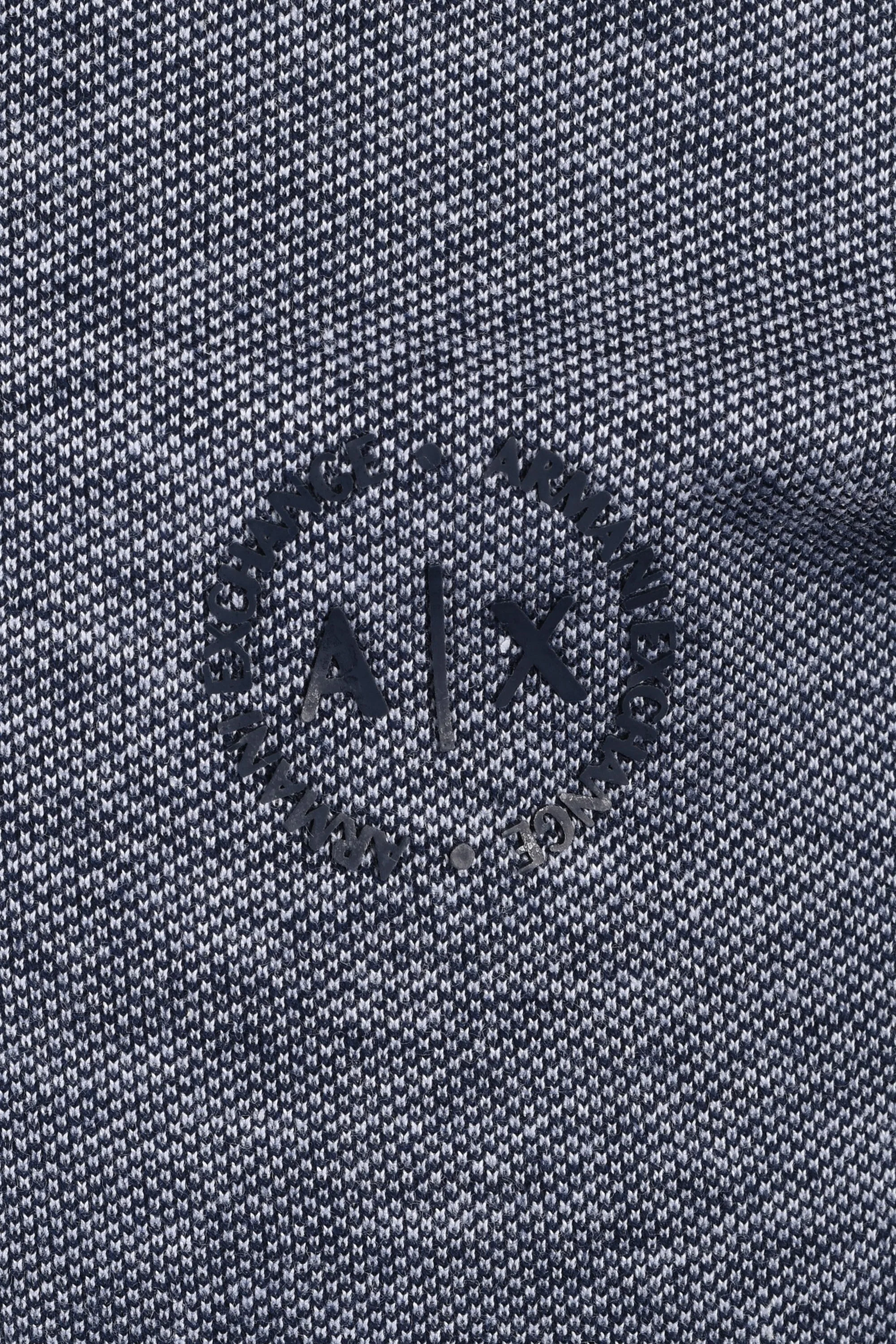 Armani Exchange Cotton Piquet Polo Shirt Navy - Image 3