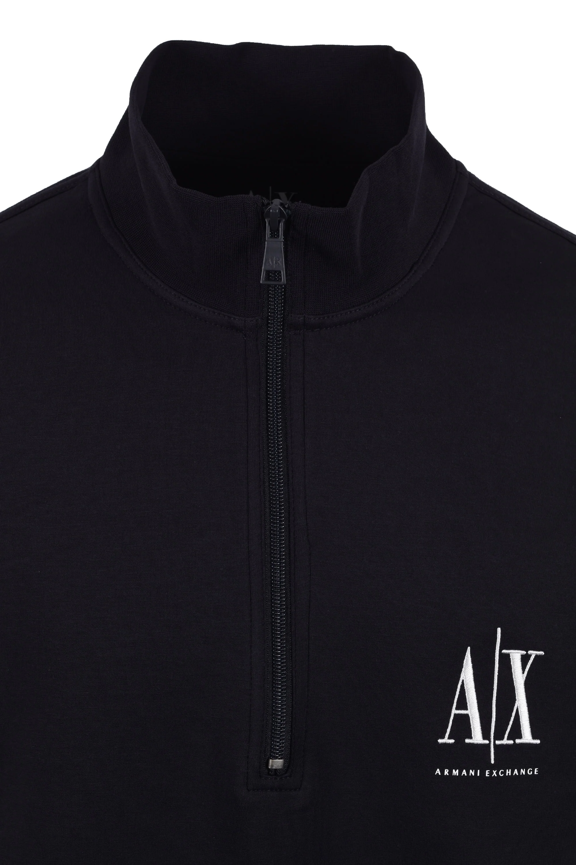 Armani Exchange Half Zip Sweatshirt Deep Navy - Image 2