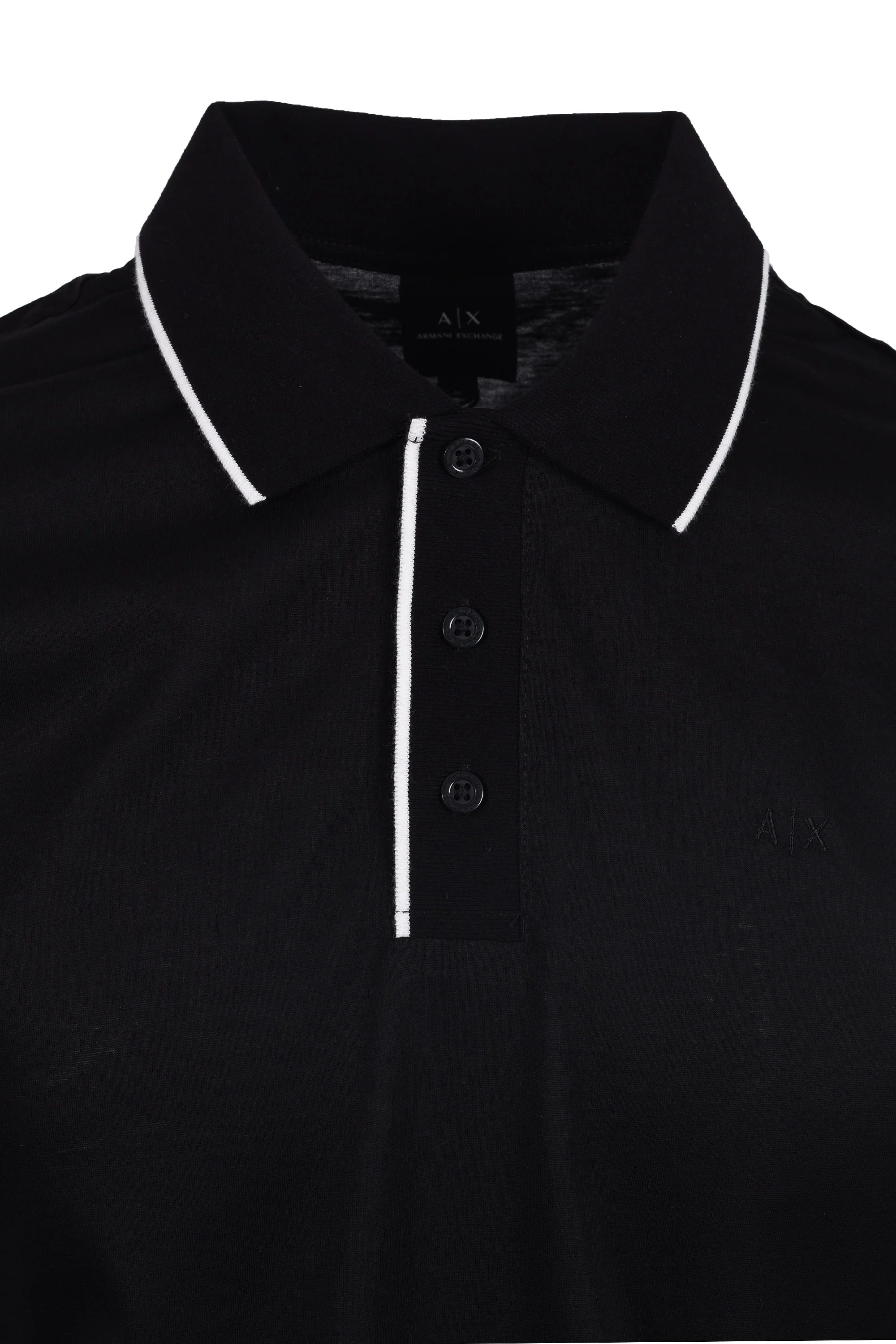Armani Exchange Polo Shirt Black - Image 2