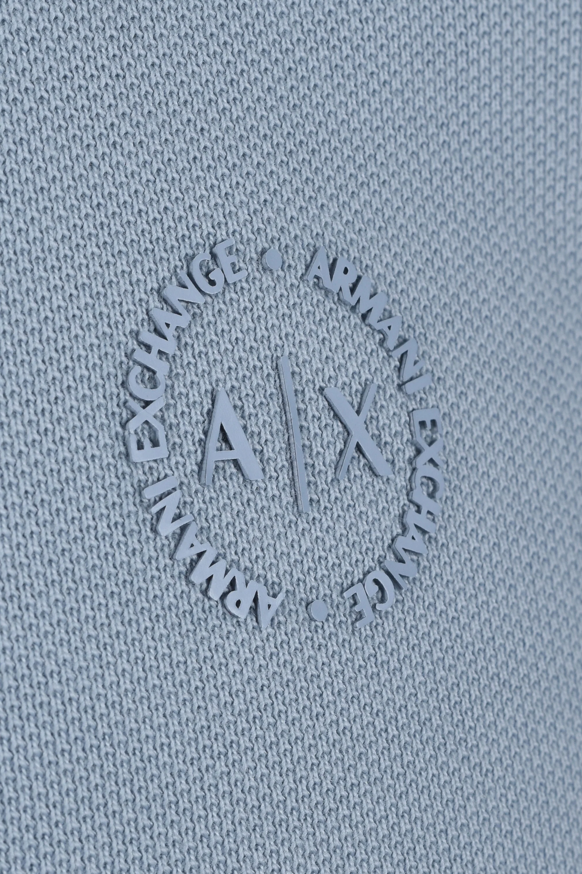 Armani Exchange Slim Fit Tipped Polo Ashley Blue - Image 3