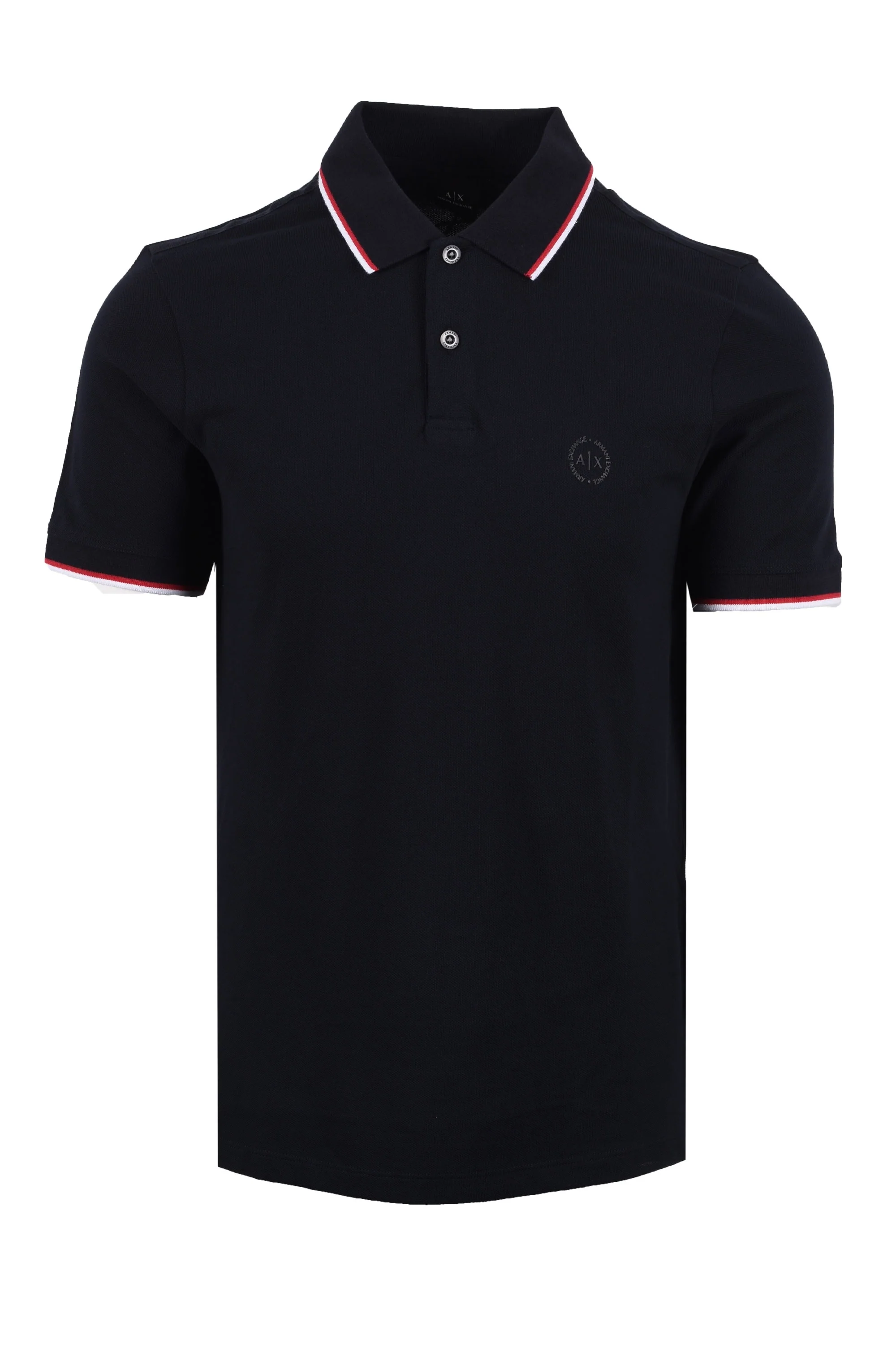 Armani Exchange Slim Fit Tipped Polo Navy