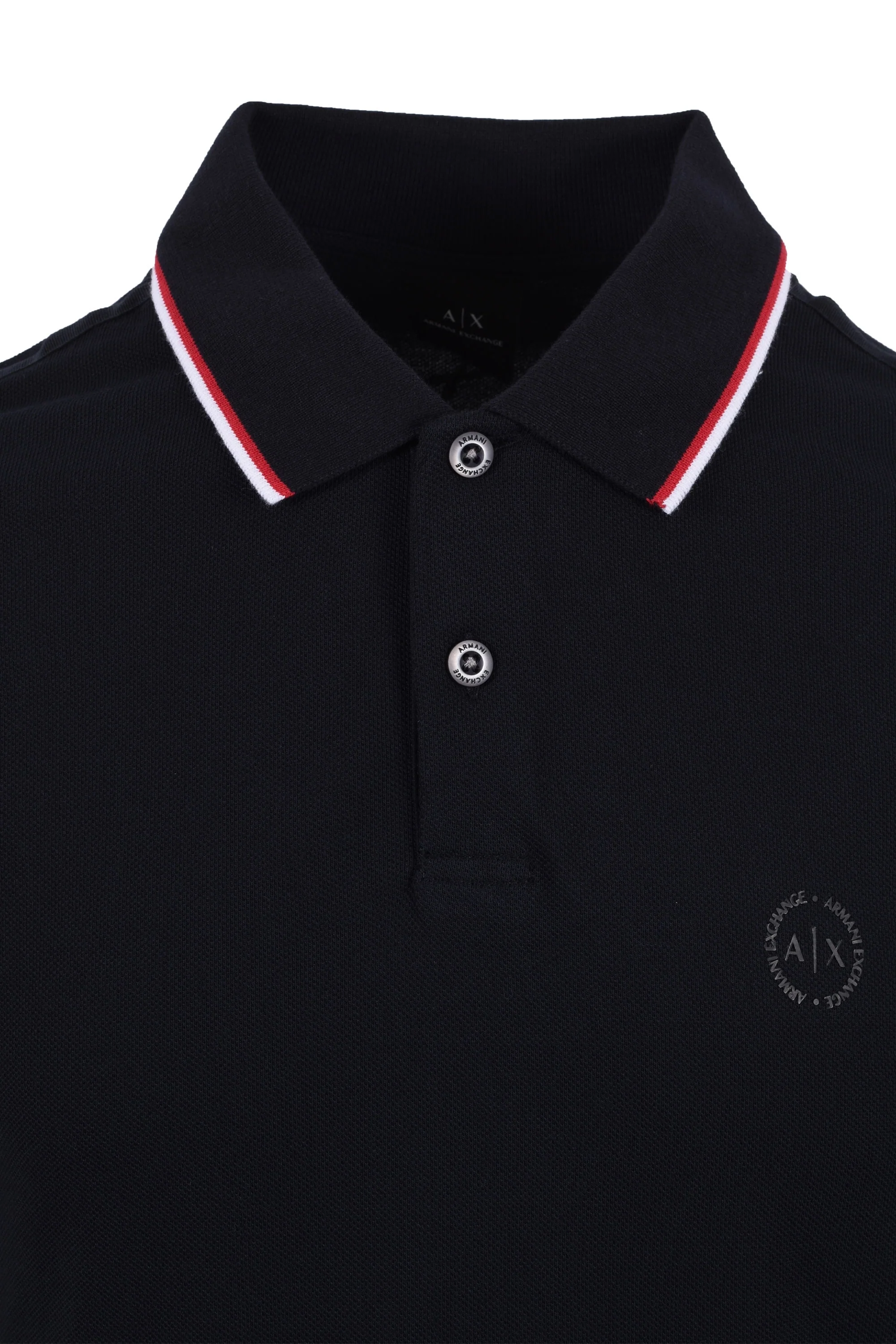 Armani Exchange Slim Fit Tipped Polo Navy - Image 2