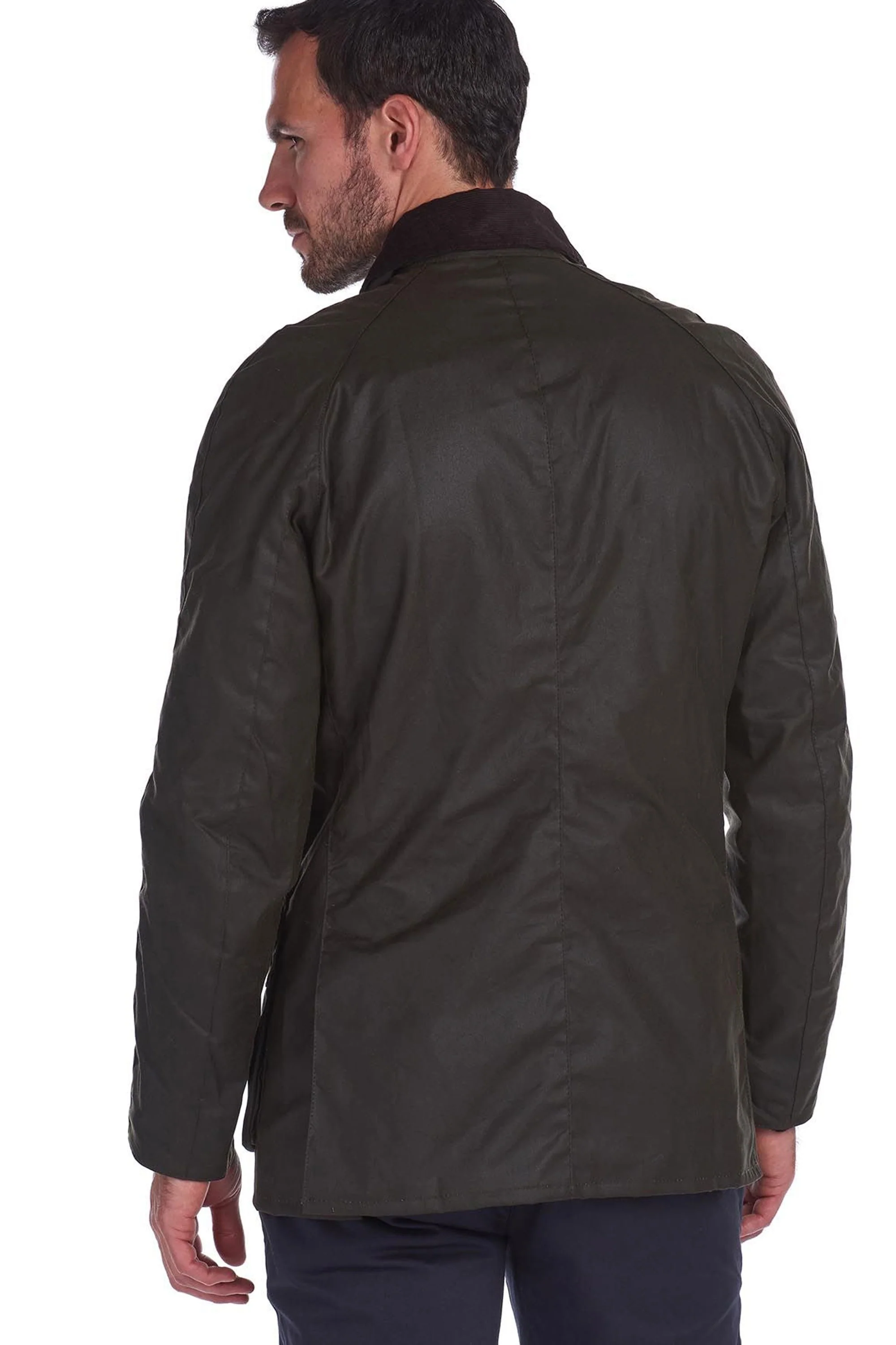 Barbour Ashby Wax Jacket Olive - Image 4