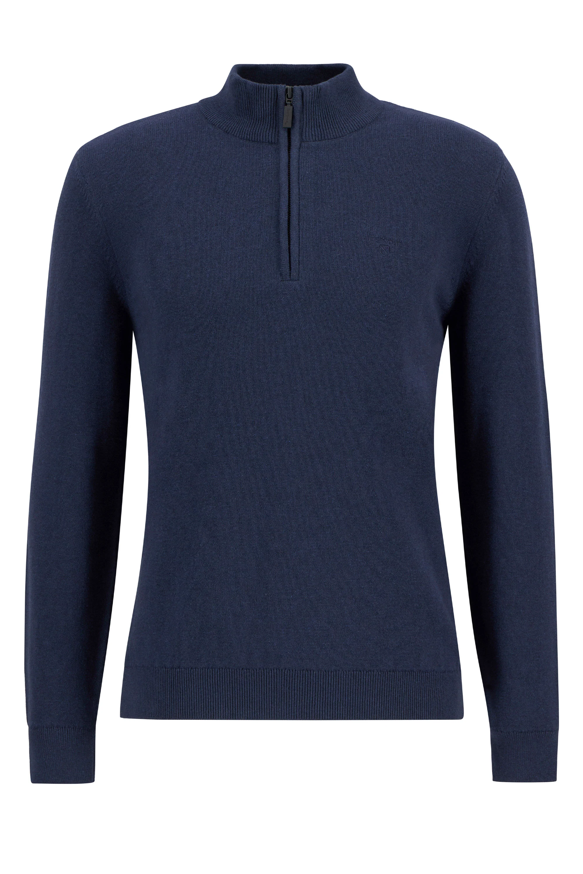 BARBOUR AVOCH HALF ZIP NAVY MARL