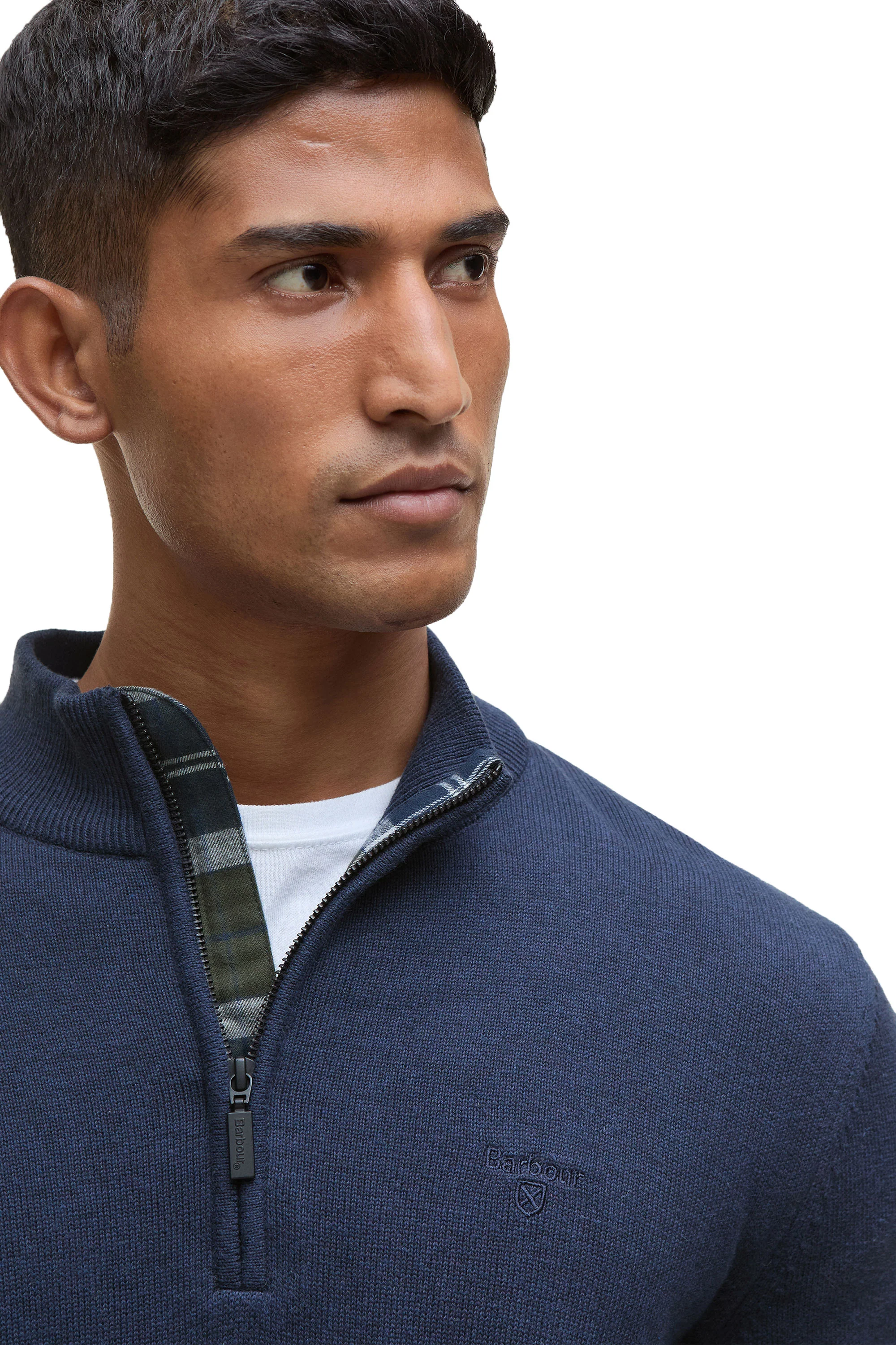 BARBOUR AVOCH HALF ZIP NAVY MARL - Image 4