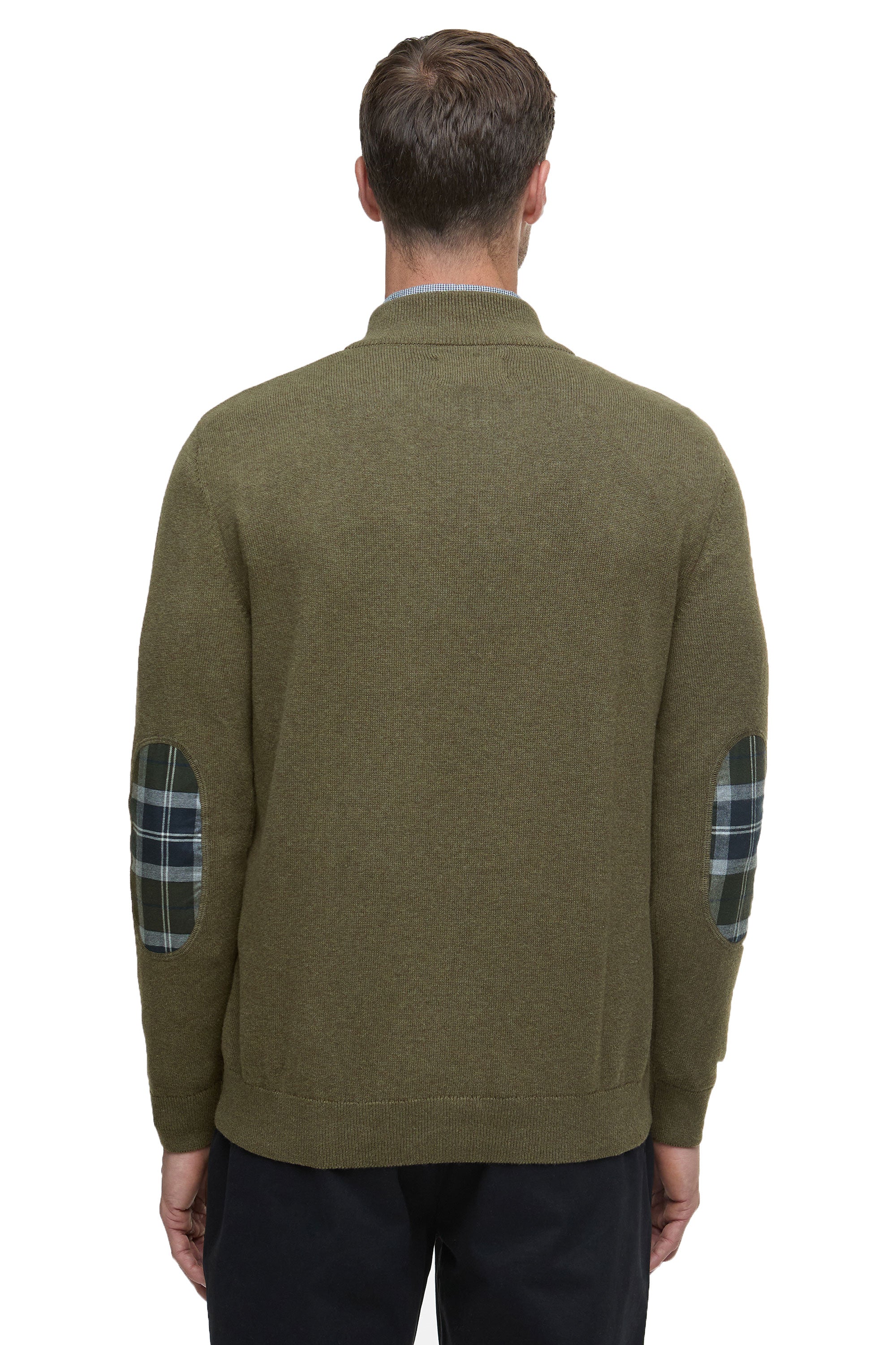 BARBOUR AVOCH HALF ZIP OLIVE MARL - Image 3