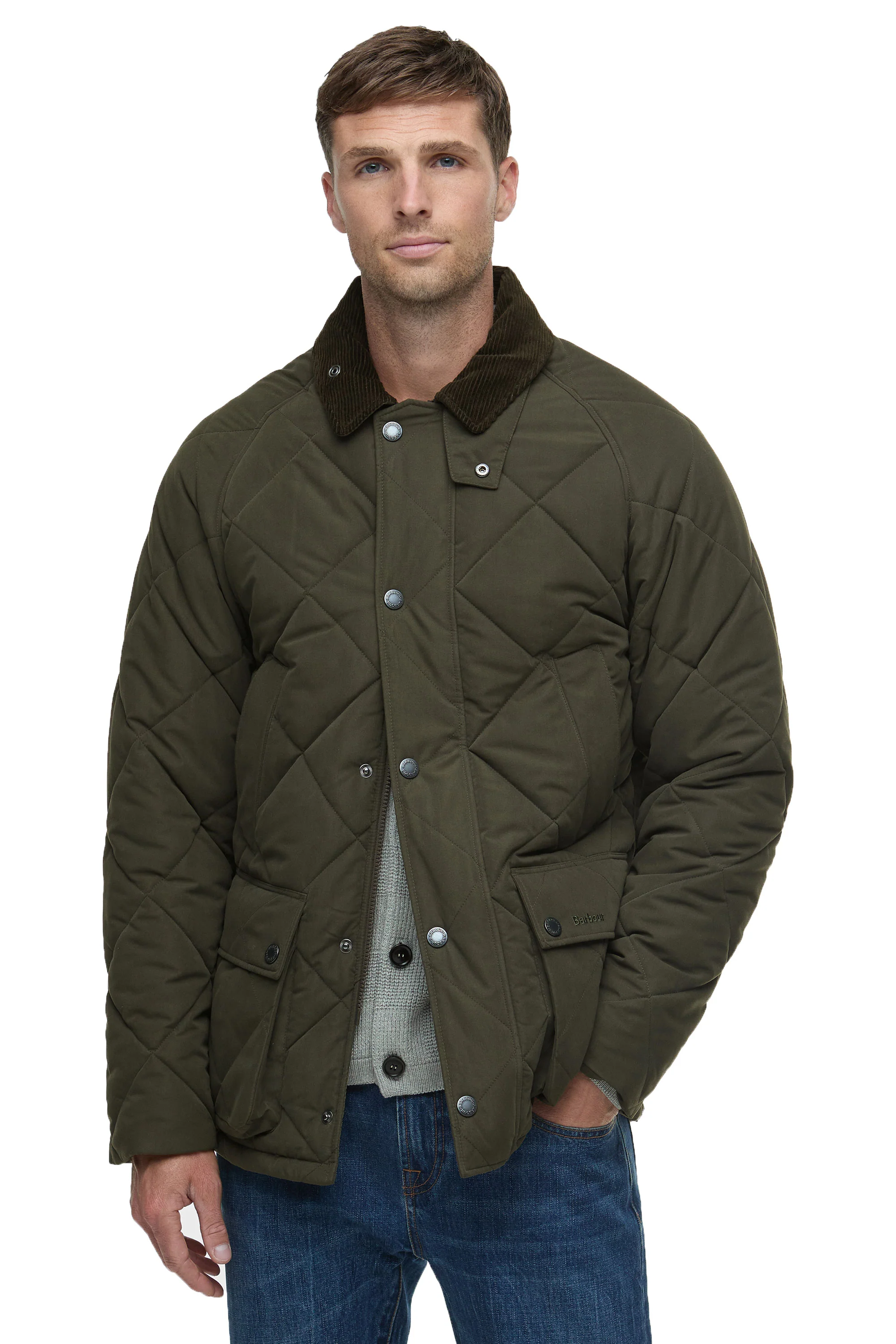 BARBOUR BEDALE QUILT JACKET OLIVE - Image 2