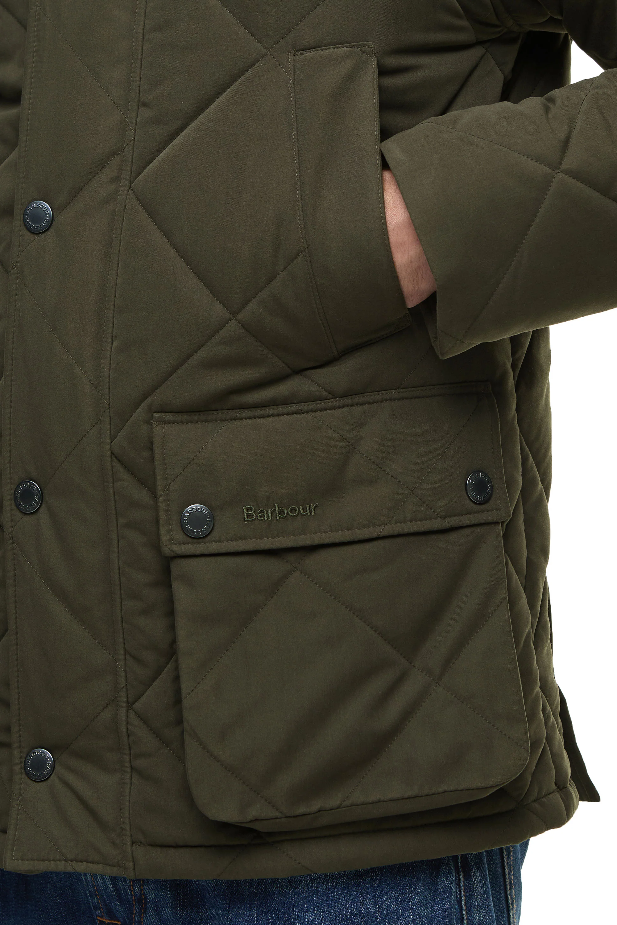 BARBOUR BEDALE QUILT JACKET OLIVE - Image 5