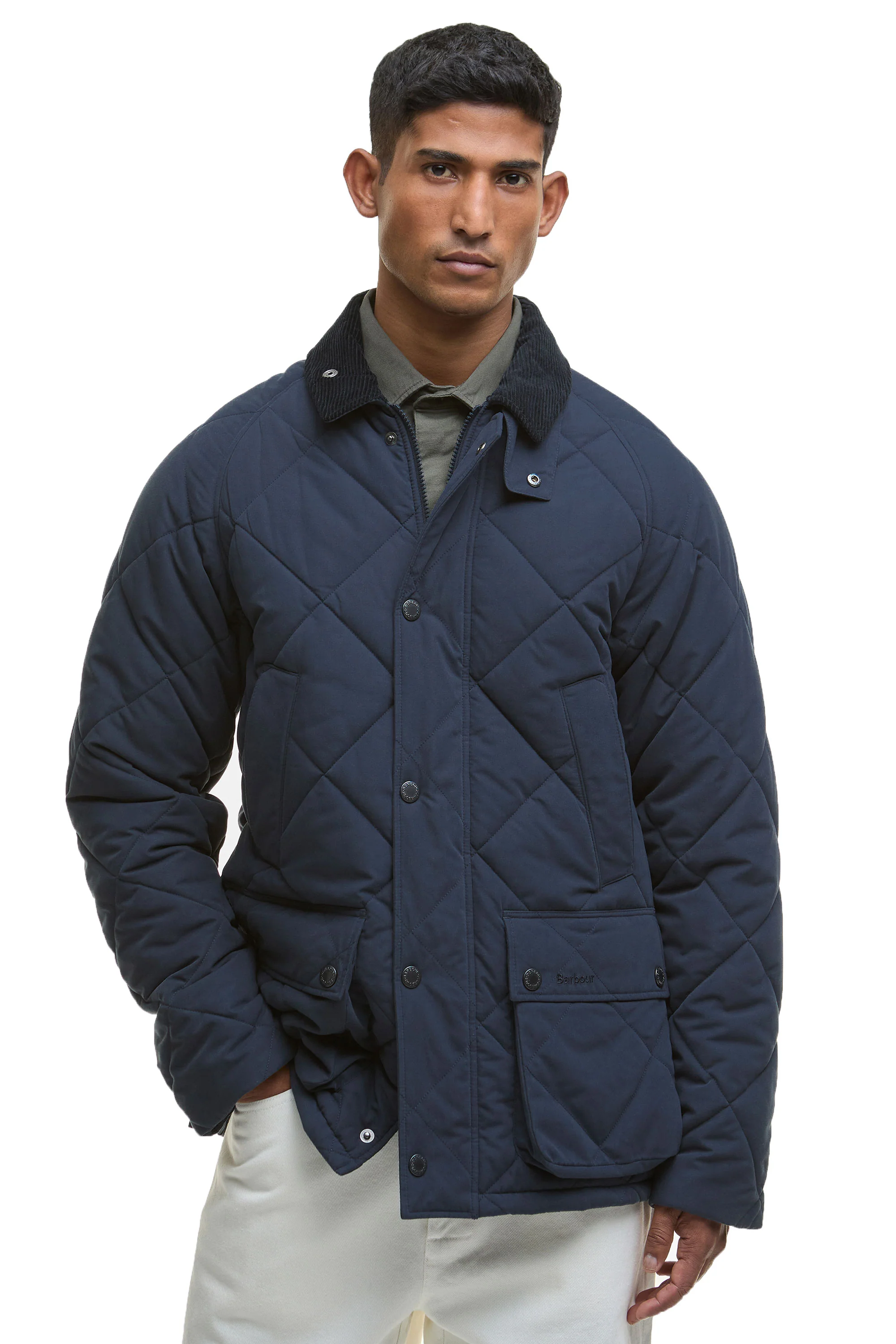 BARBOUR BEDALE QUILTED JACKET NAVY - Image 2
