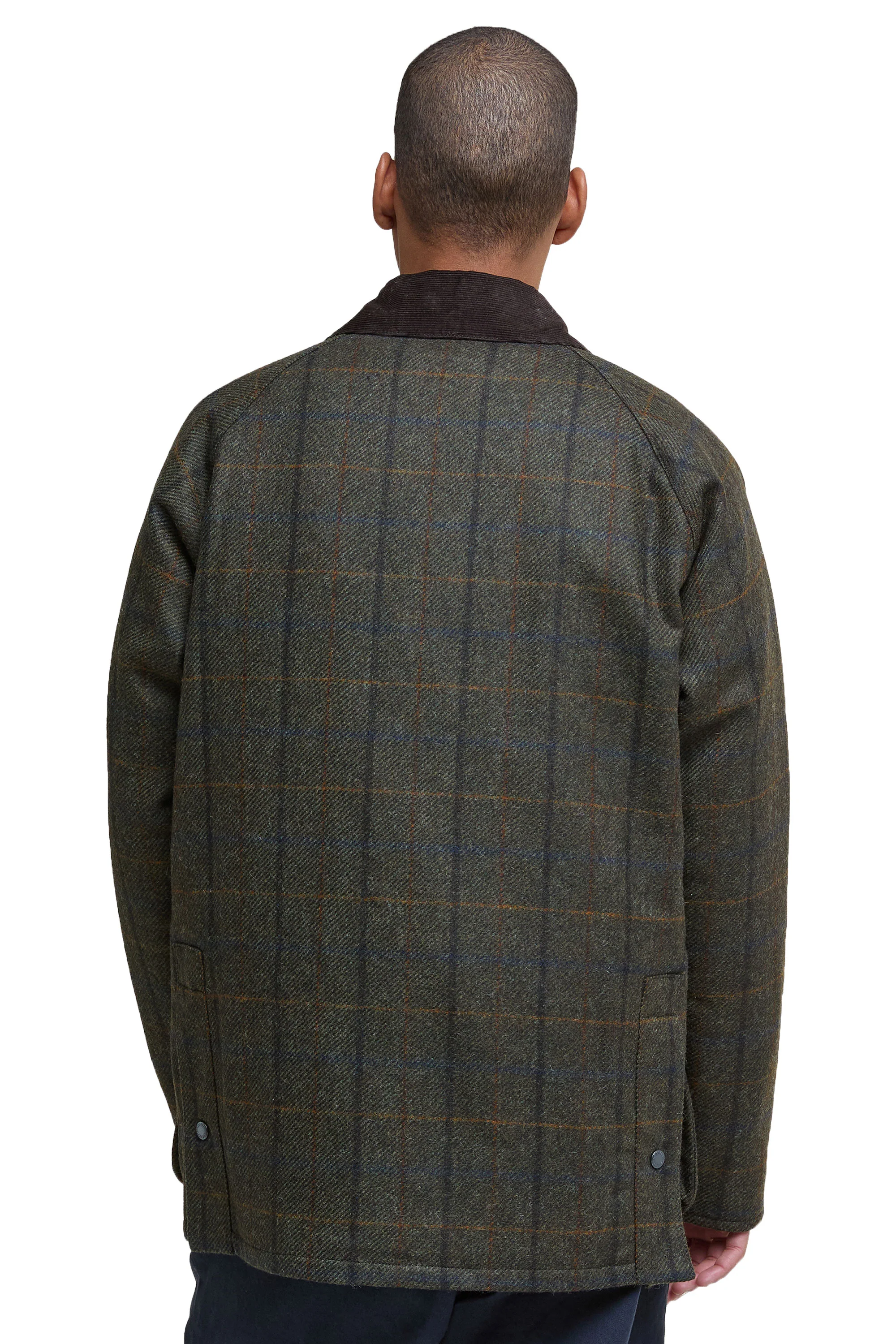 Barbour Bedale Wool Jacket Brown - Image 3