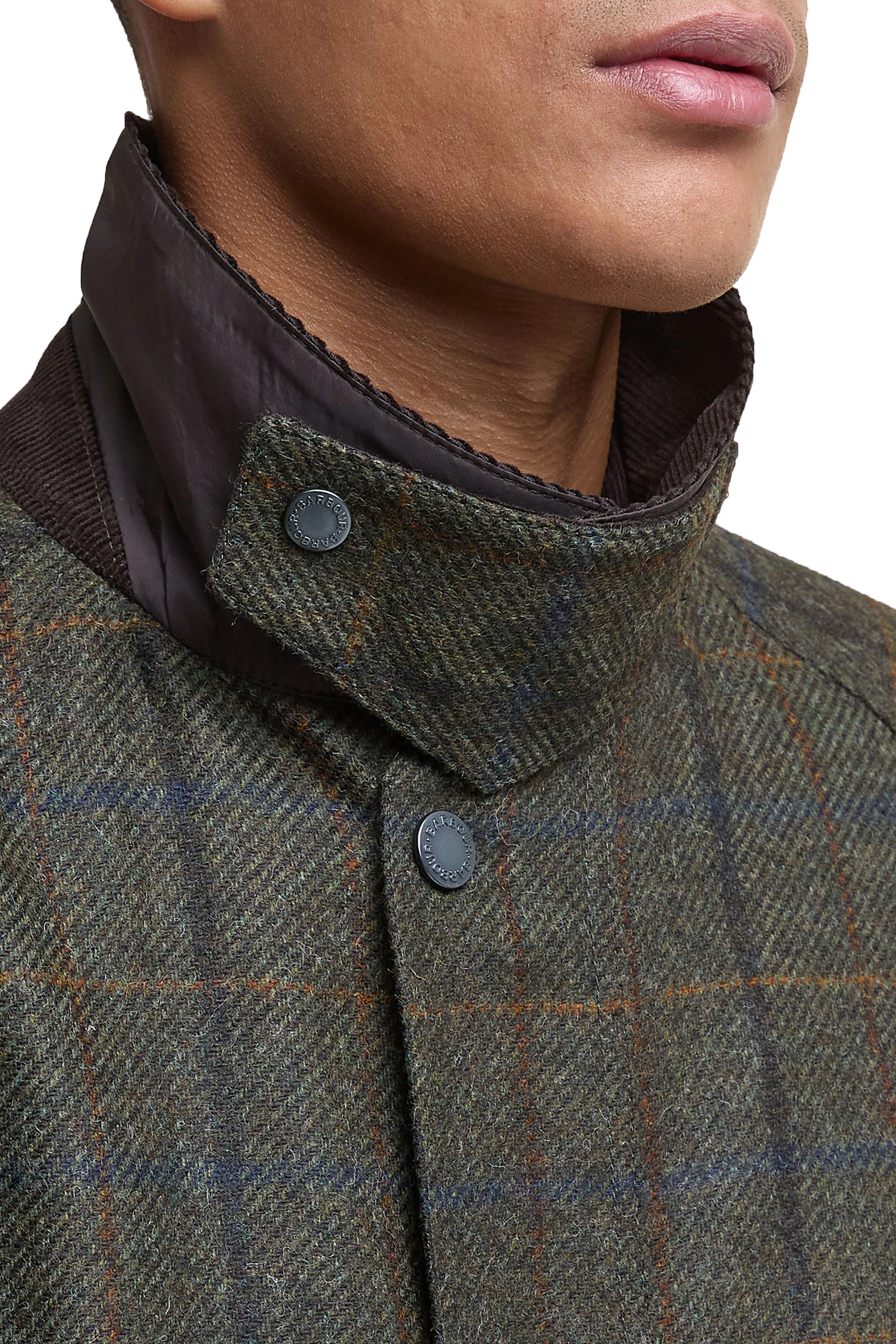 Barbour Bedale Wool Jacket Brown - Image 4
