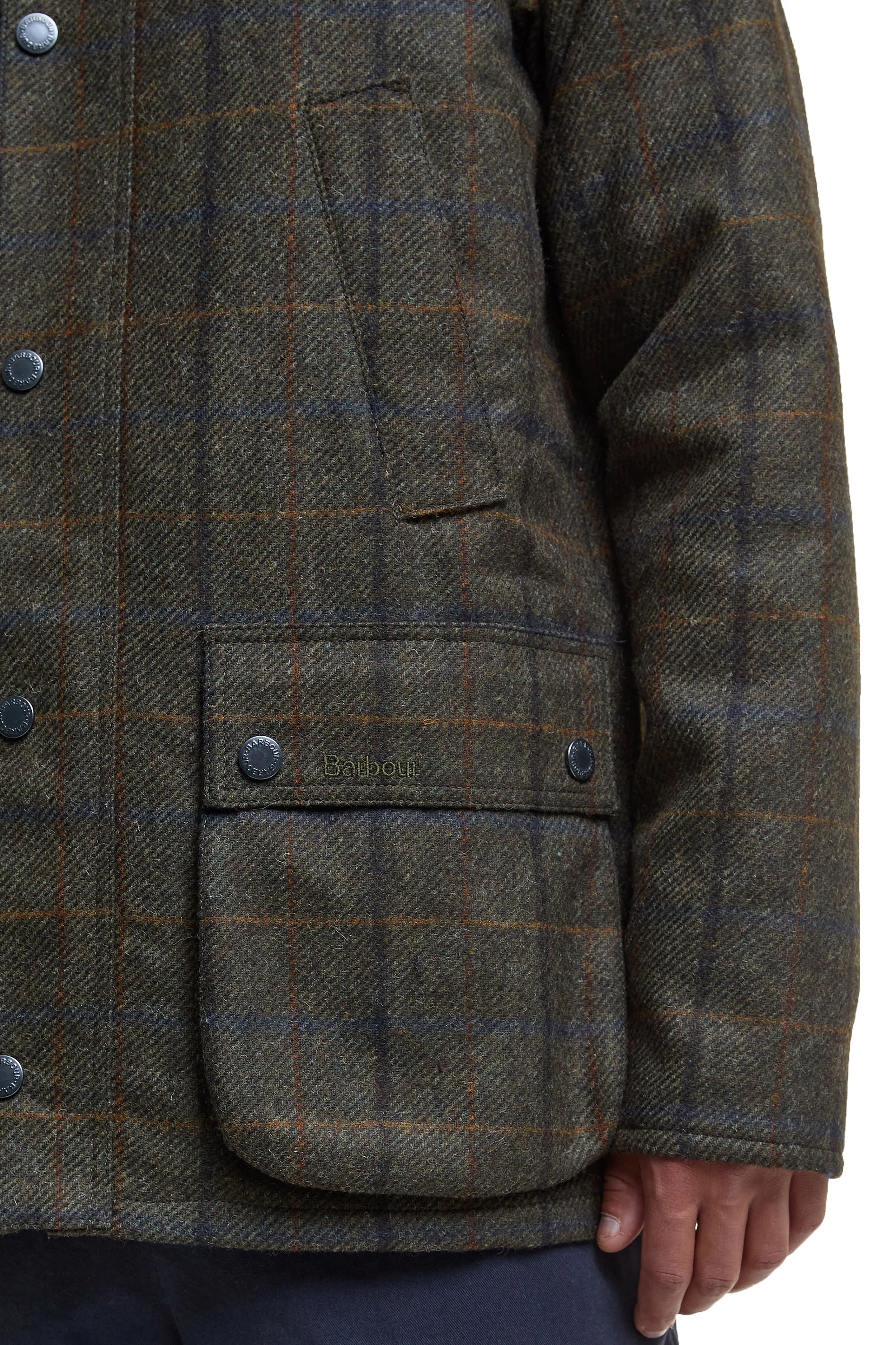 Barbour Bedale Wool Jacket Brown - Image 5