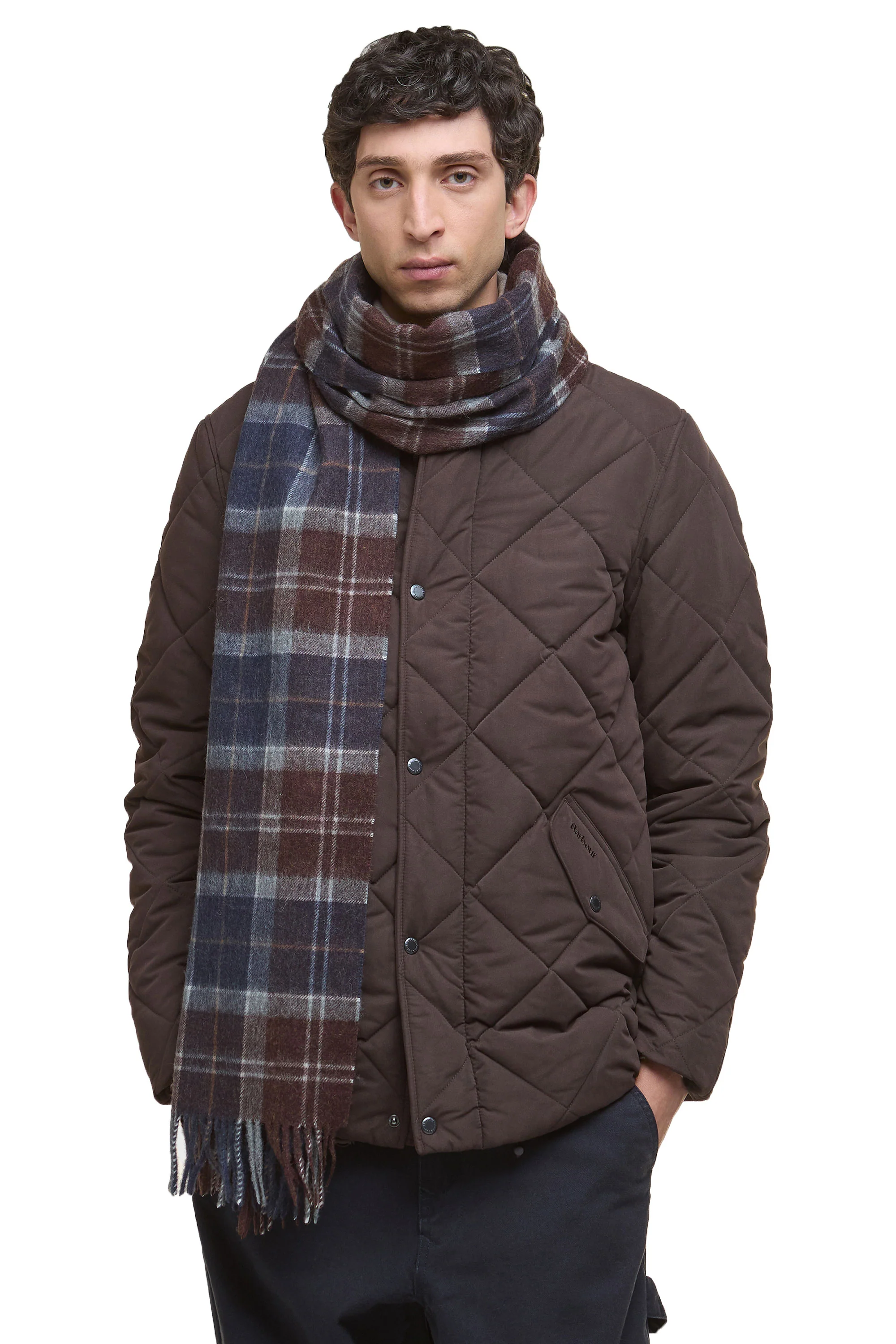 Barbour Braden Scarf Midnight Oak Tartan - Image 2