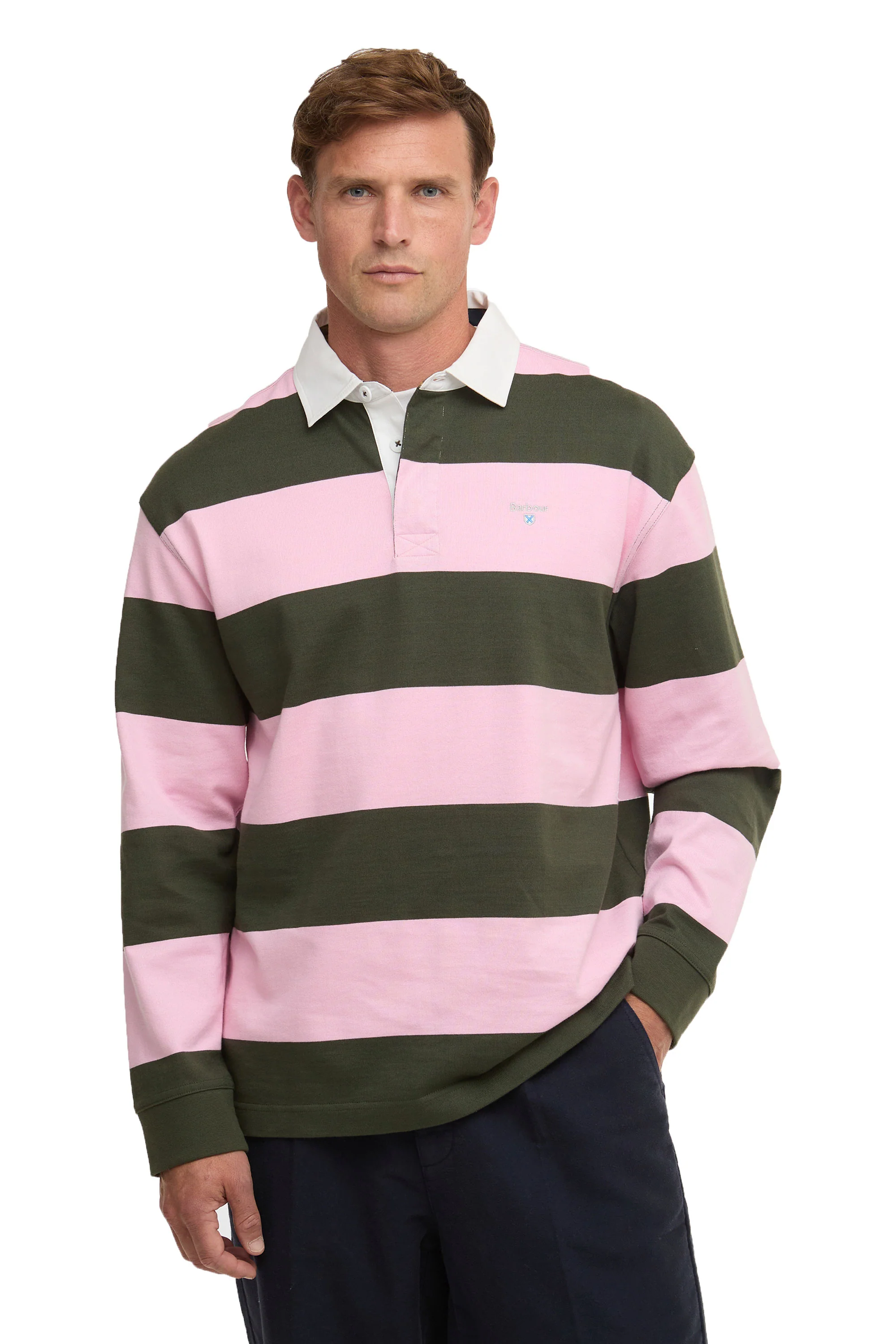 BARBOUR BROOME RUGBY SHIRT PINK - Image 2