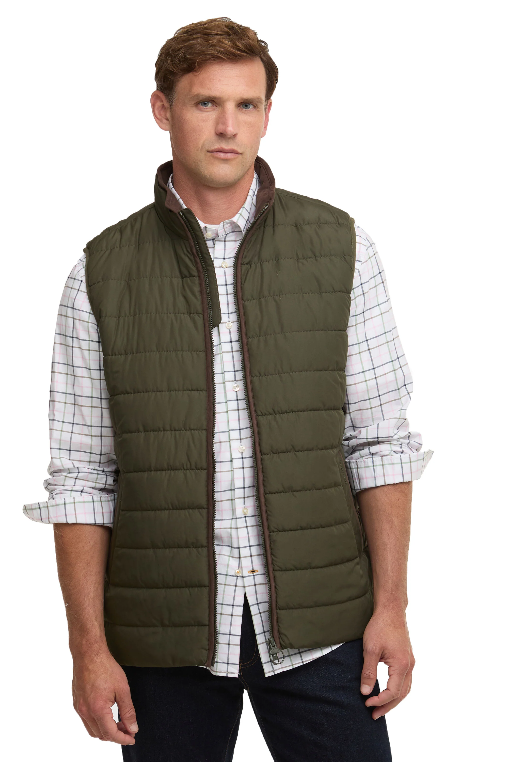 BARBOUR BROUGHTON GILET DEEP OLIVE - Image 2