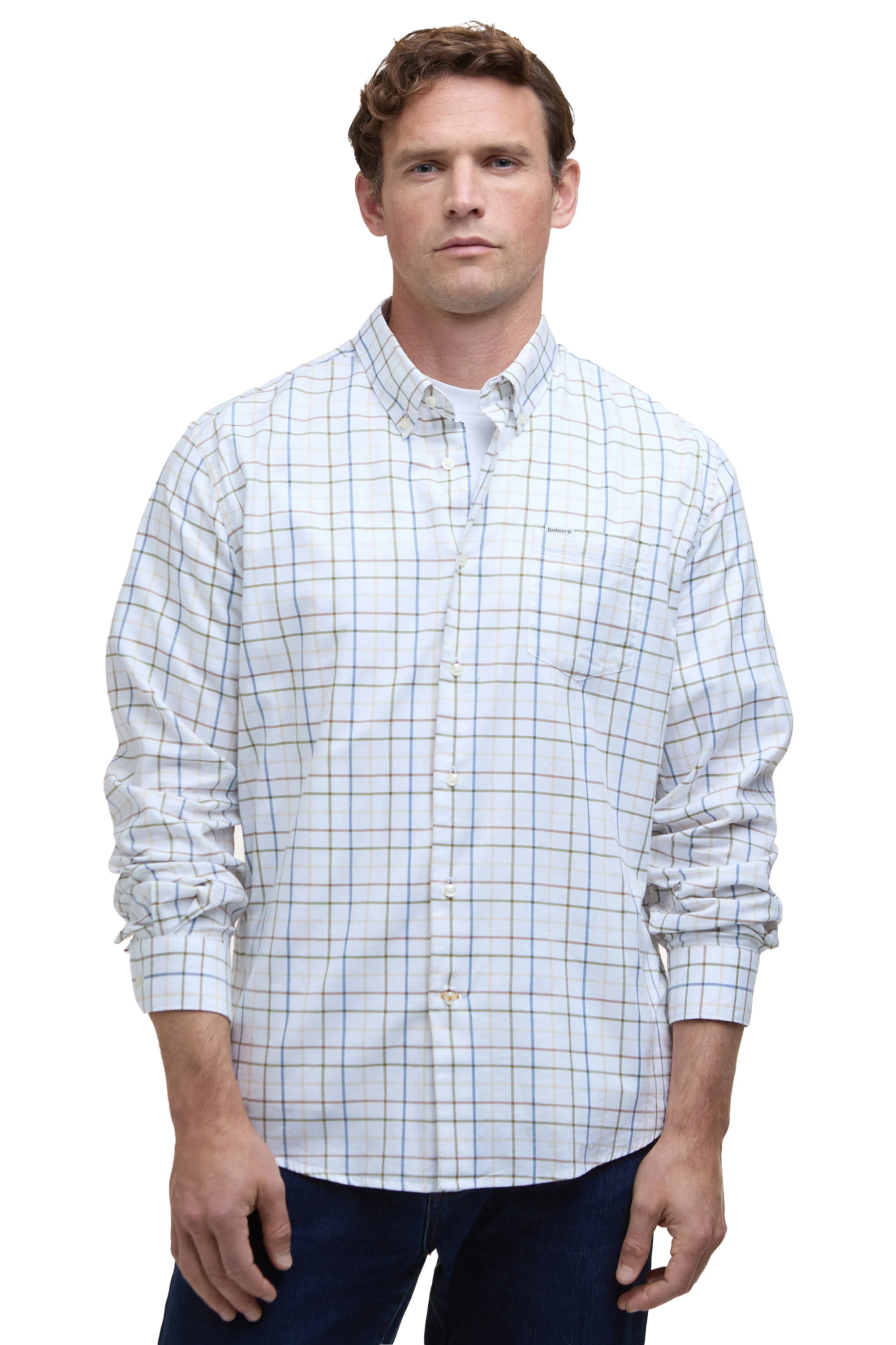 BARBOUR CASWELL TATTERSALL SHIRT PINE GREEN - Image 2
