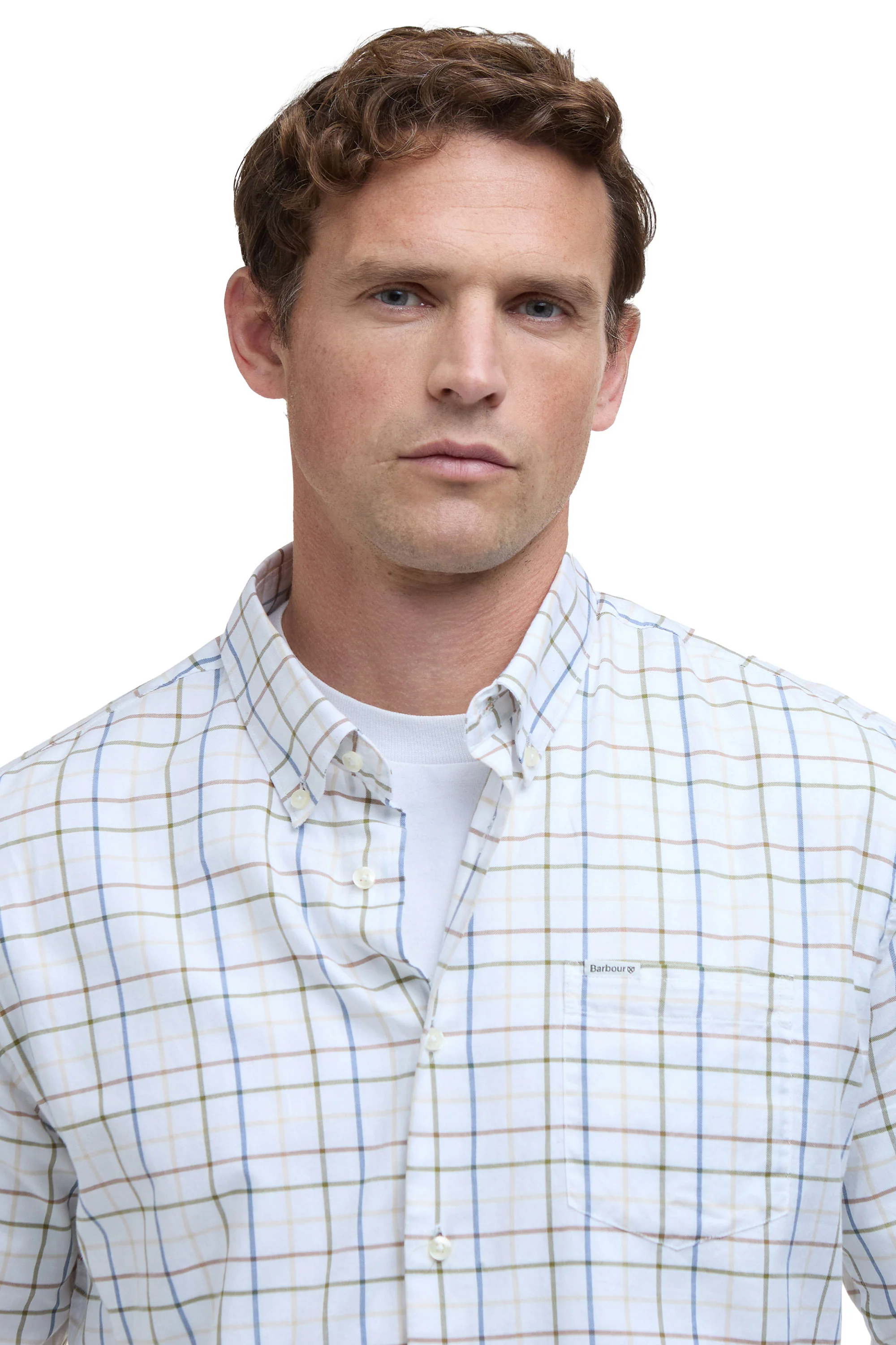 BARBOUR CASWELL TATTERSALL SHIRT PINE GREEN - Image 3