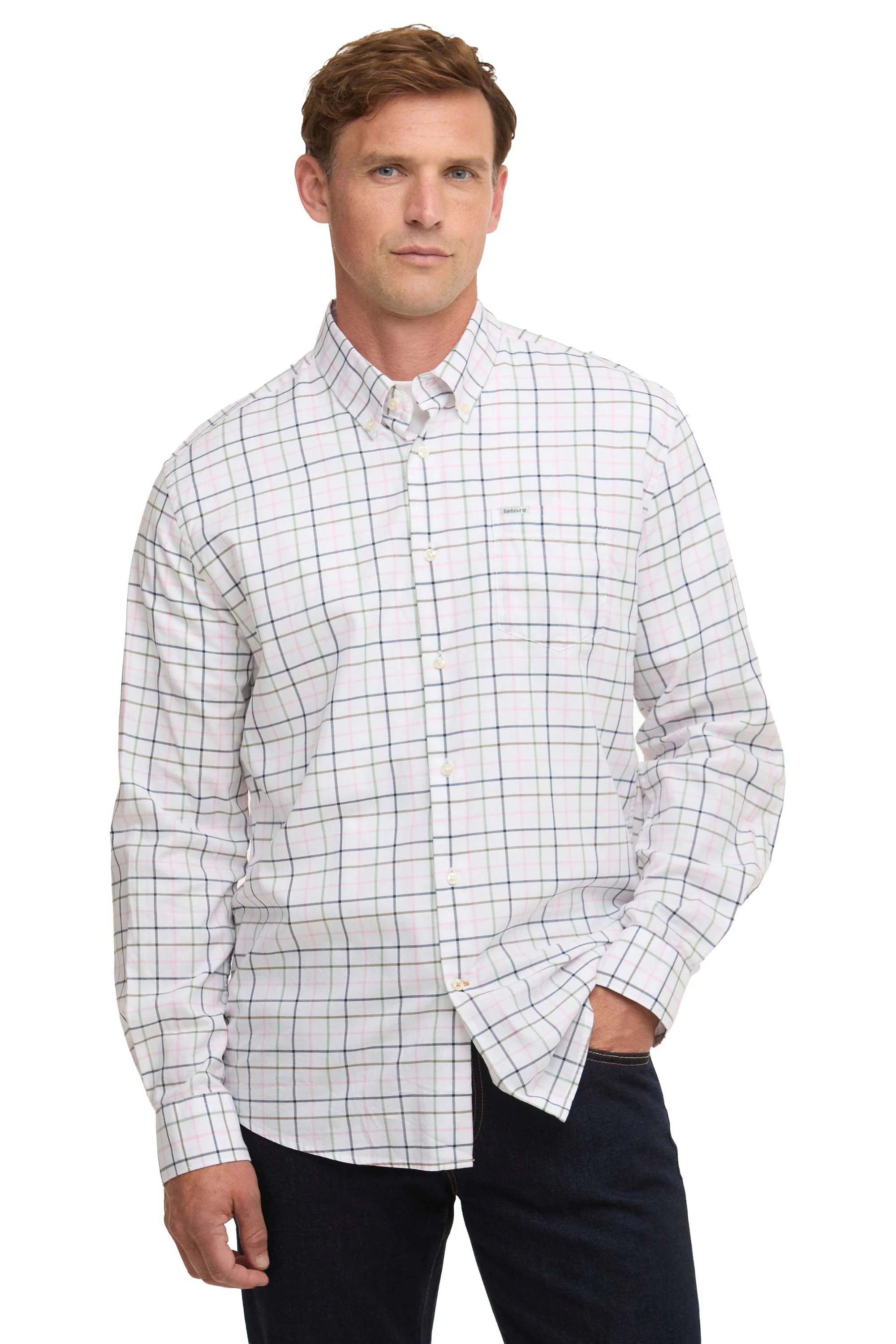 BARBOUR CASWELL TATTERSALL SHIRT PINK - Image 2