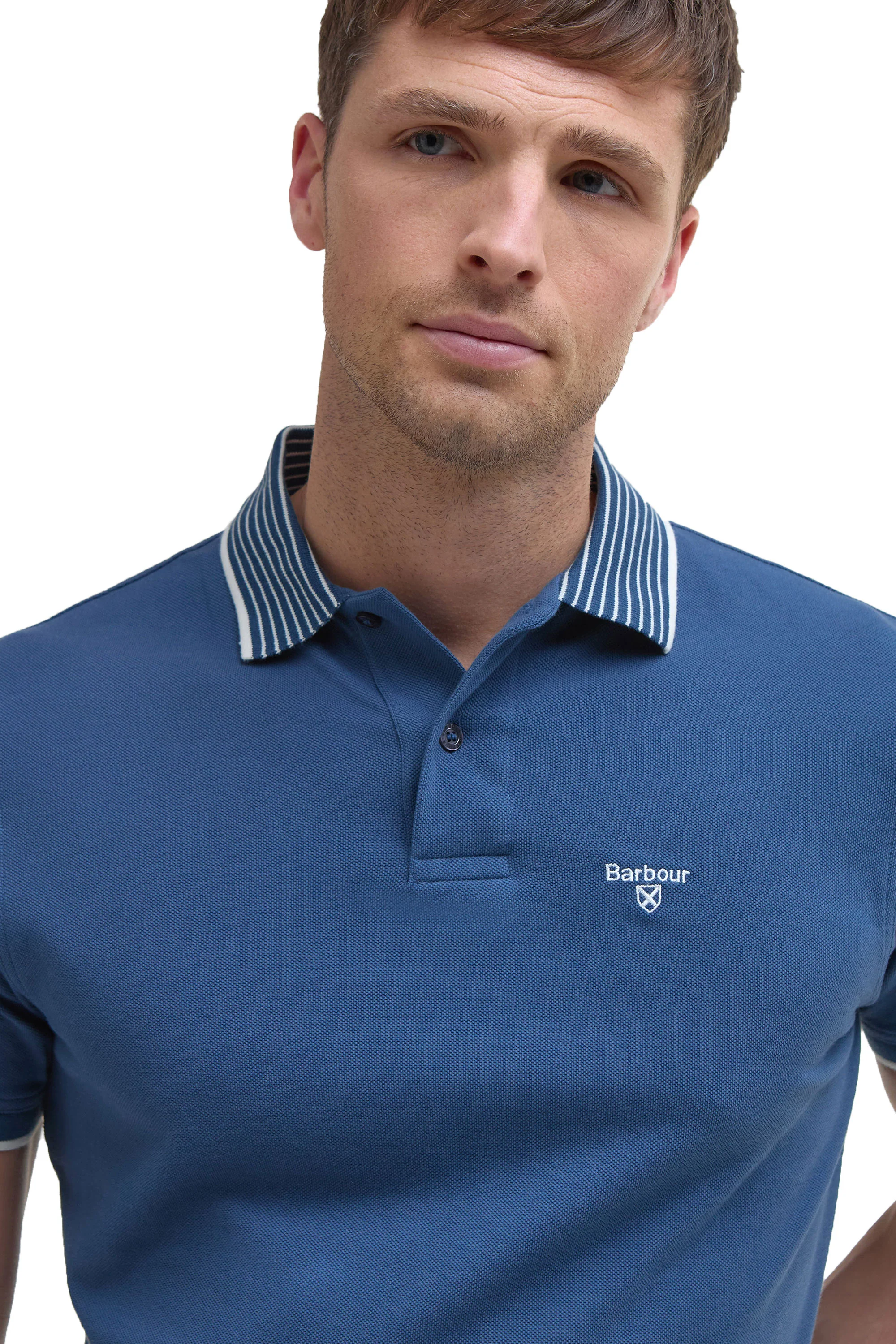 BARBOUR DENWICK POLO SHIRT DARK DENIM - Image 3