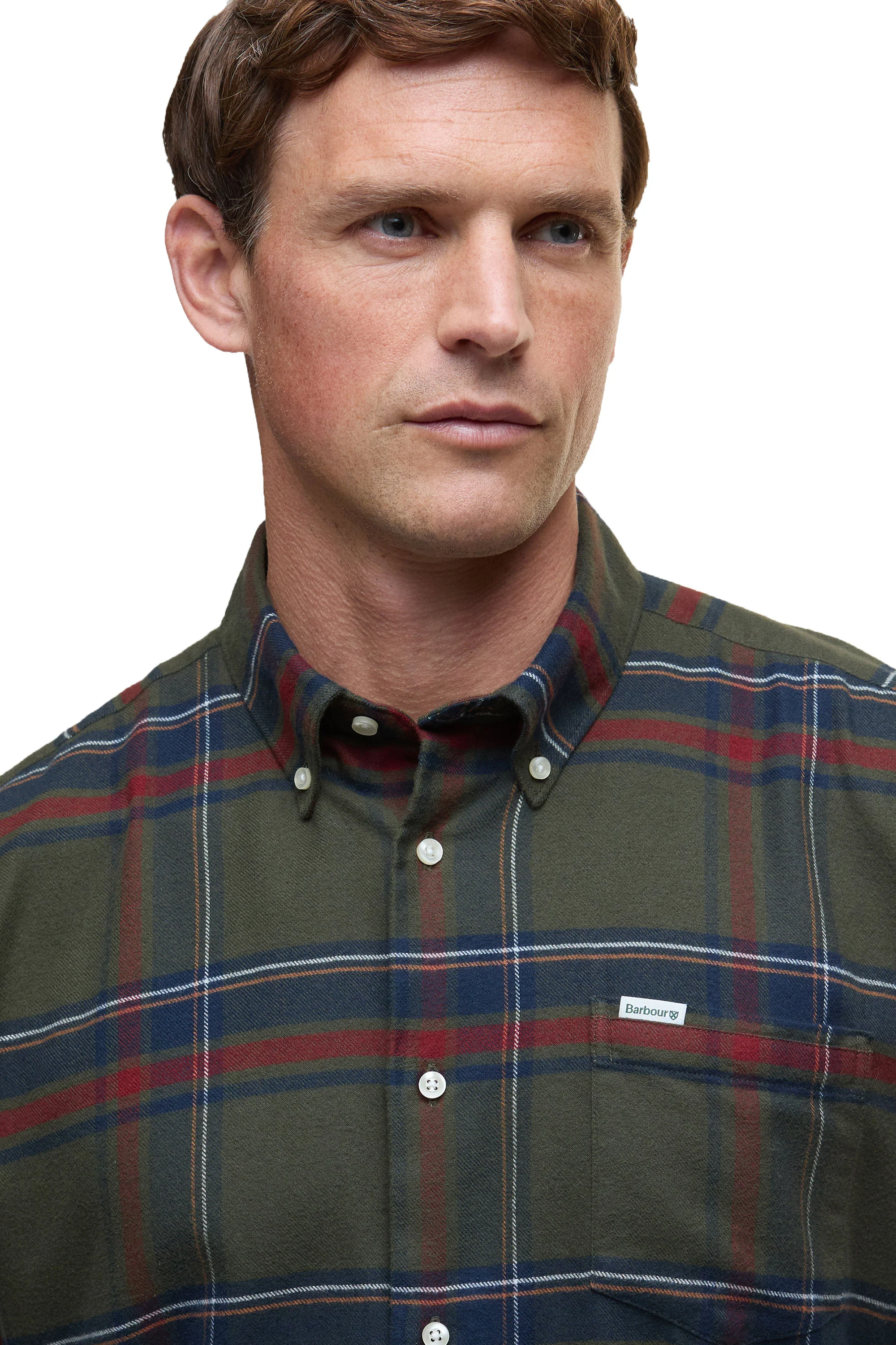 BARBOUR DOGWOOD SHIRT OLIVE - Image 2