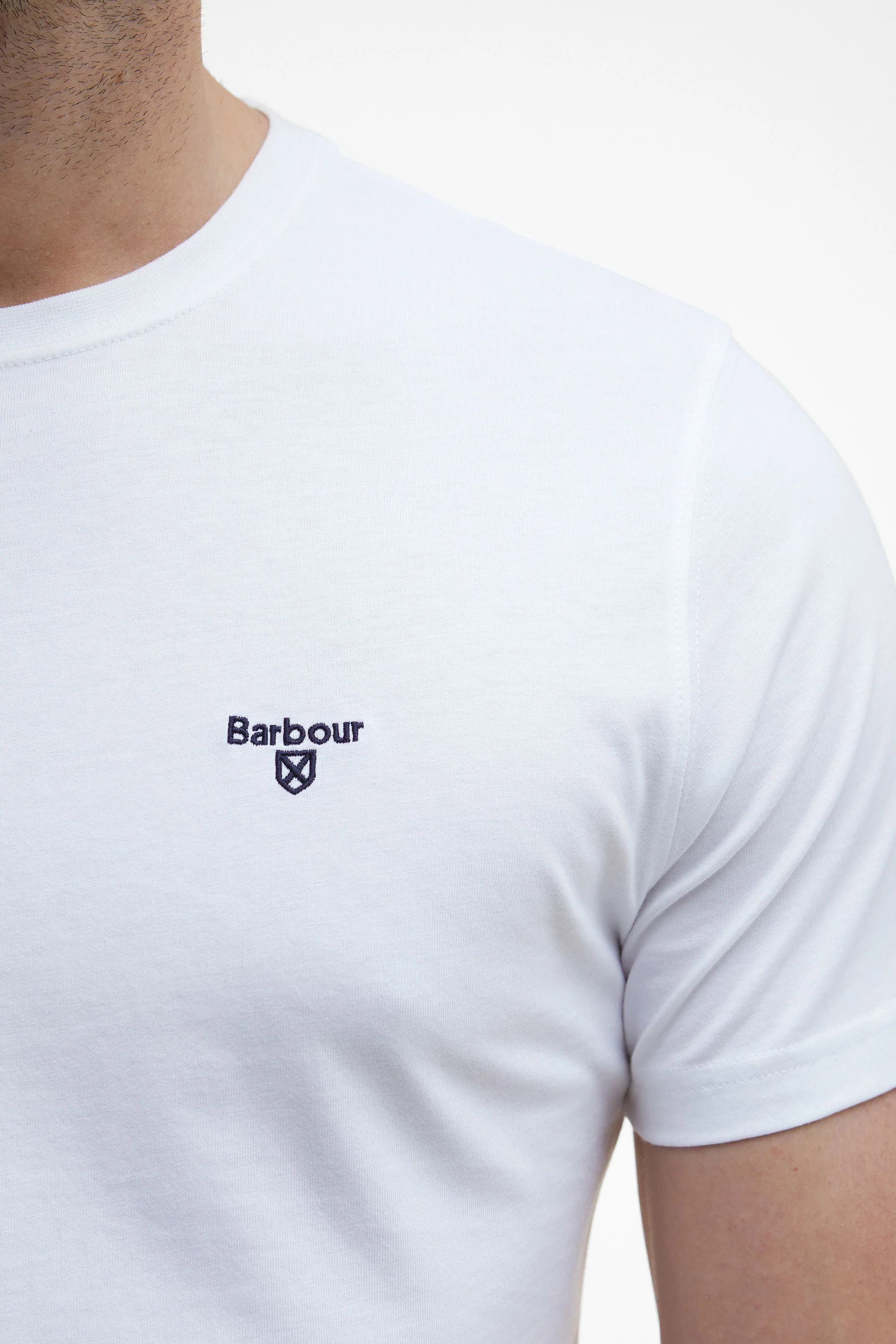 BARBOUR ESSENTIAL SPORTS T-SHIRT WHITE - Image 3