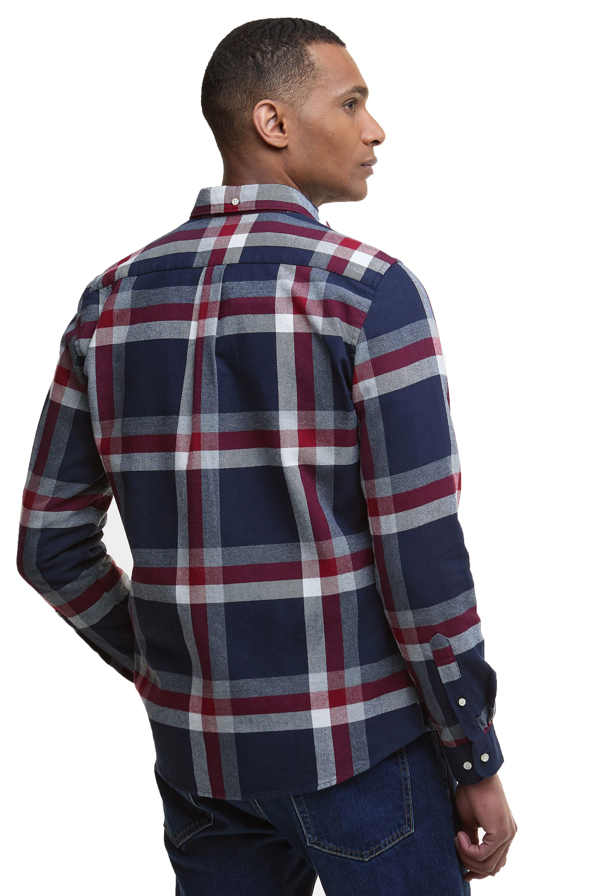 Barbour Folley Shirt Navy/Red - Image 3