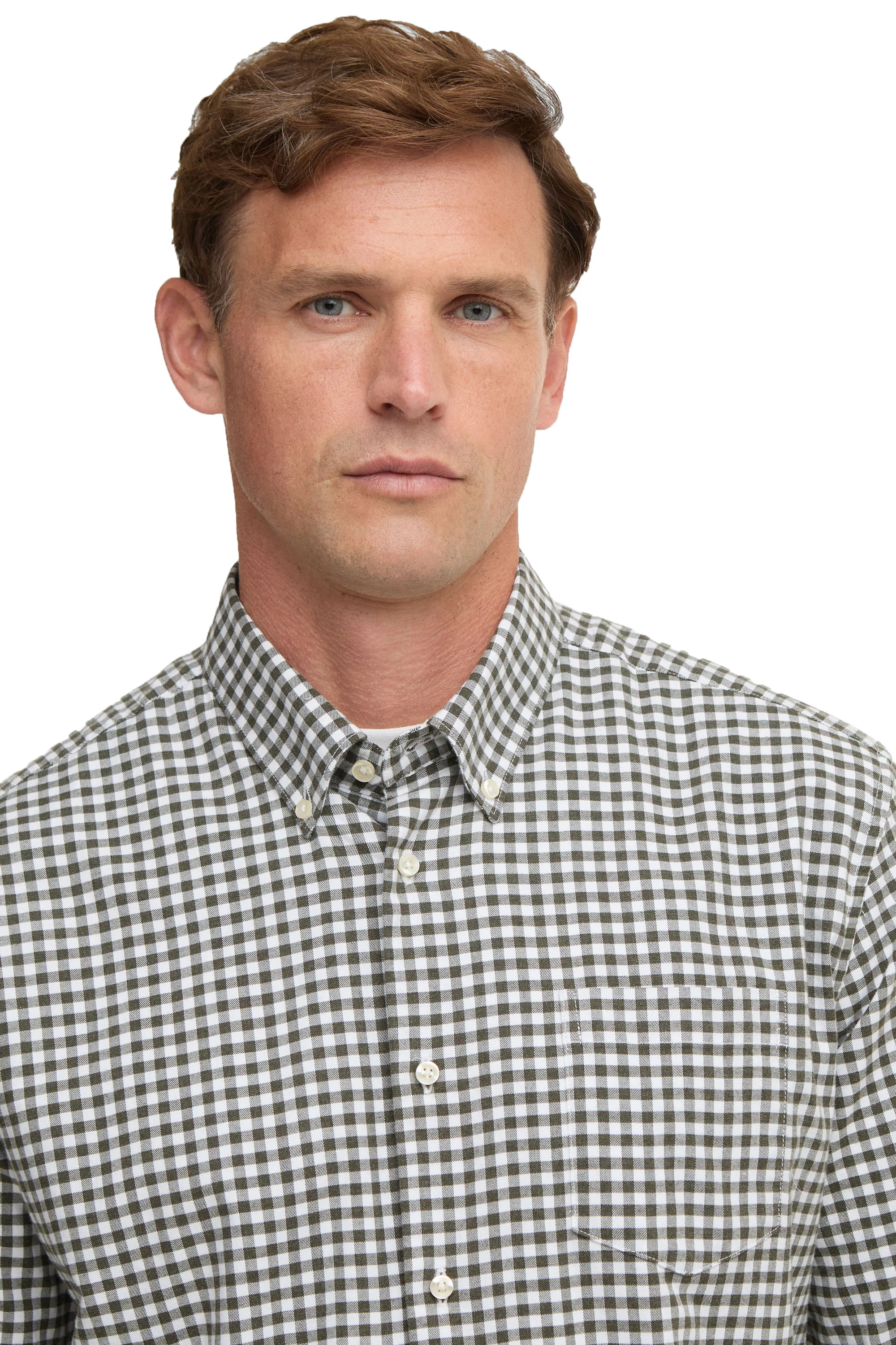 BARBOUR GINGHAM AUKSIDE SHIRT OLIVE - Image 2